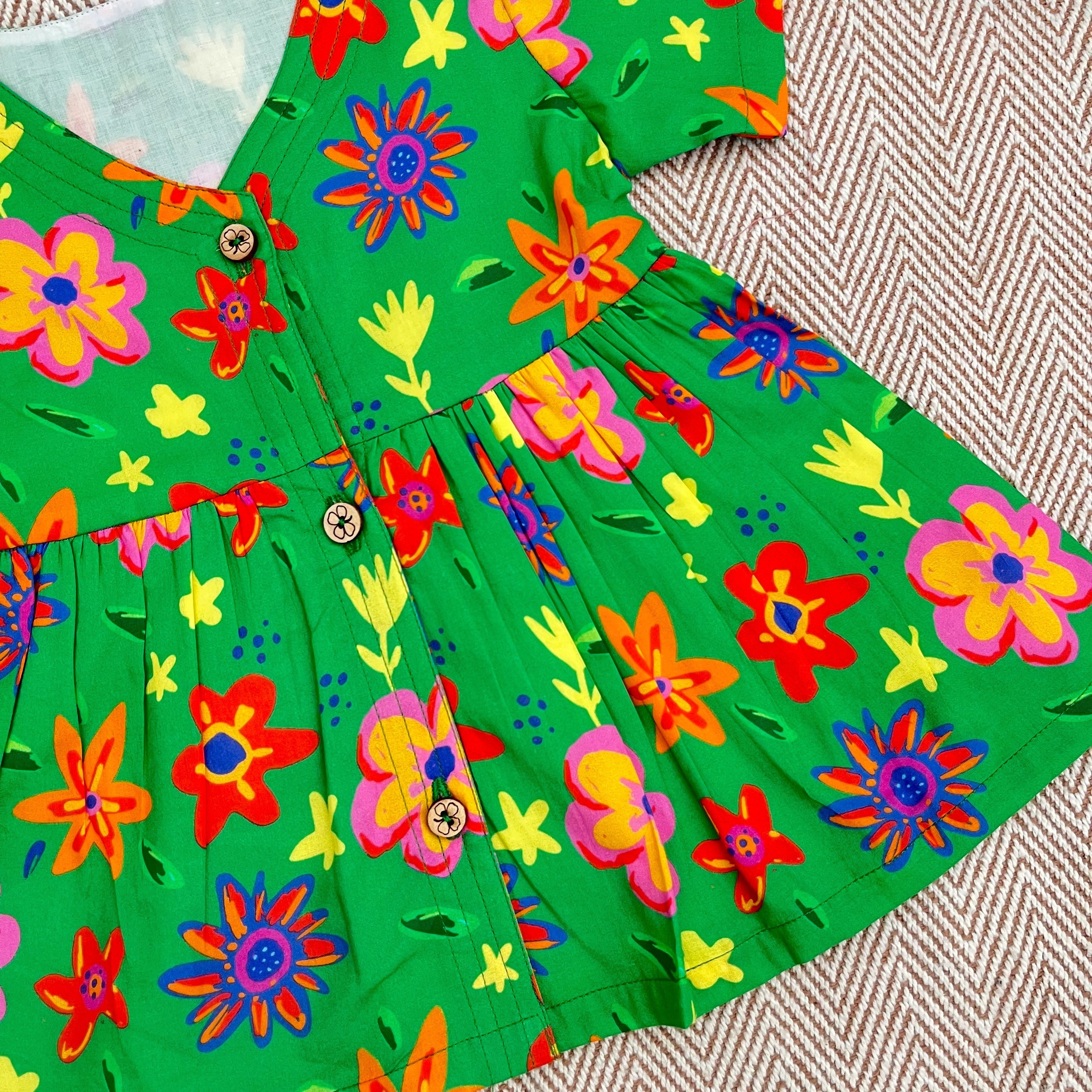 Organic Cotton Frock - Infants and Toddlers - Spring Floral