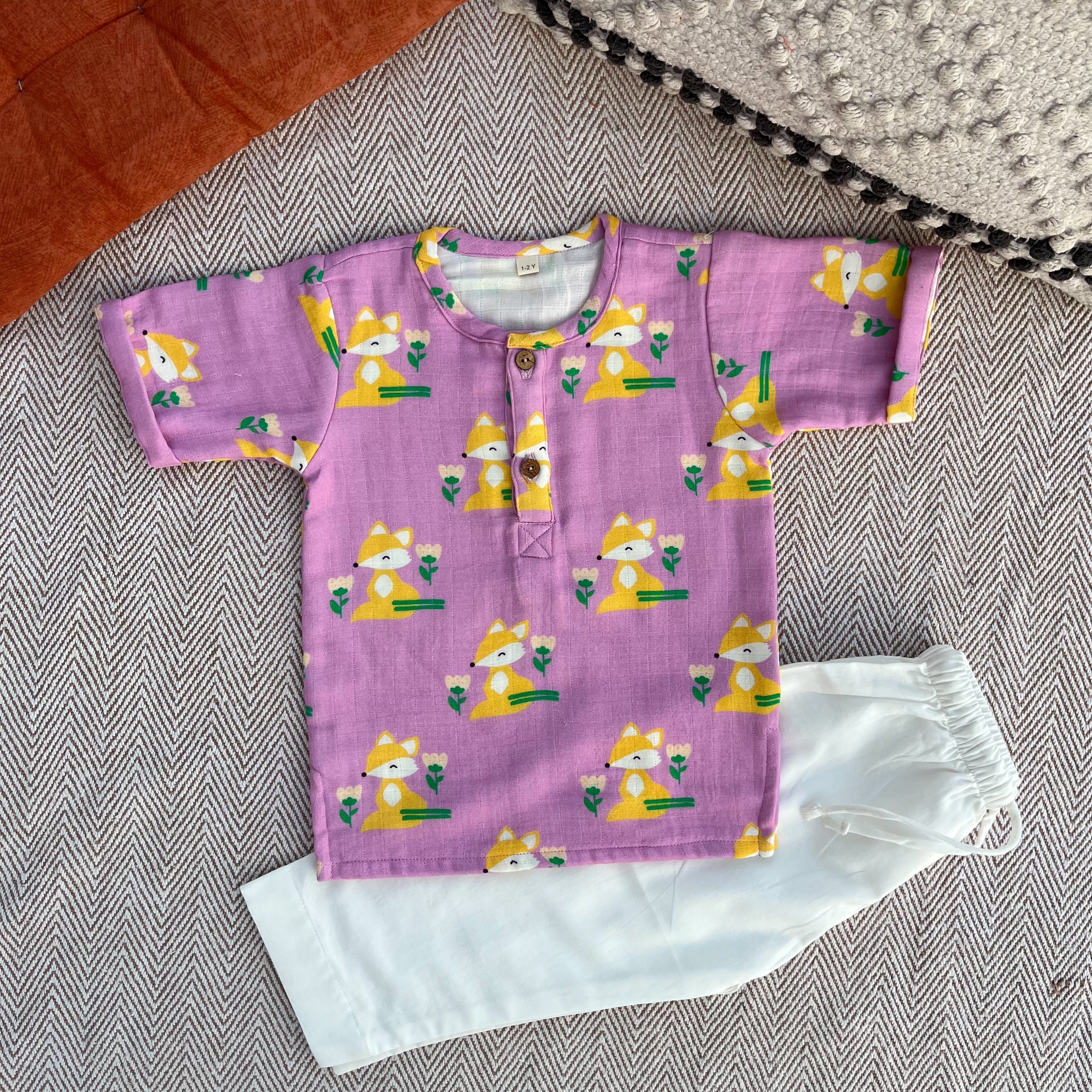 Fox Print Unisex Co-ord set
