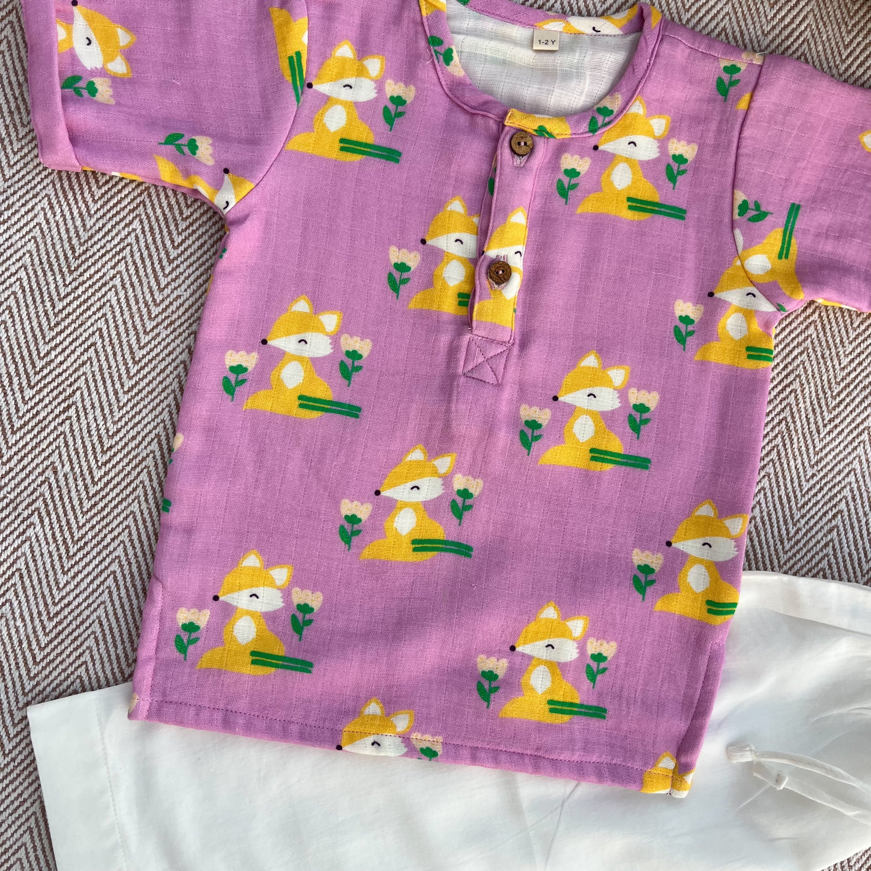 Fox Print Unisex Co-ord set