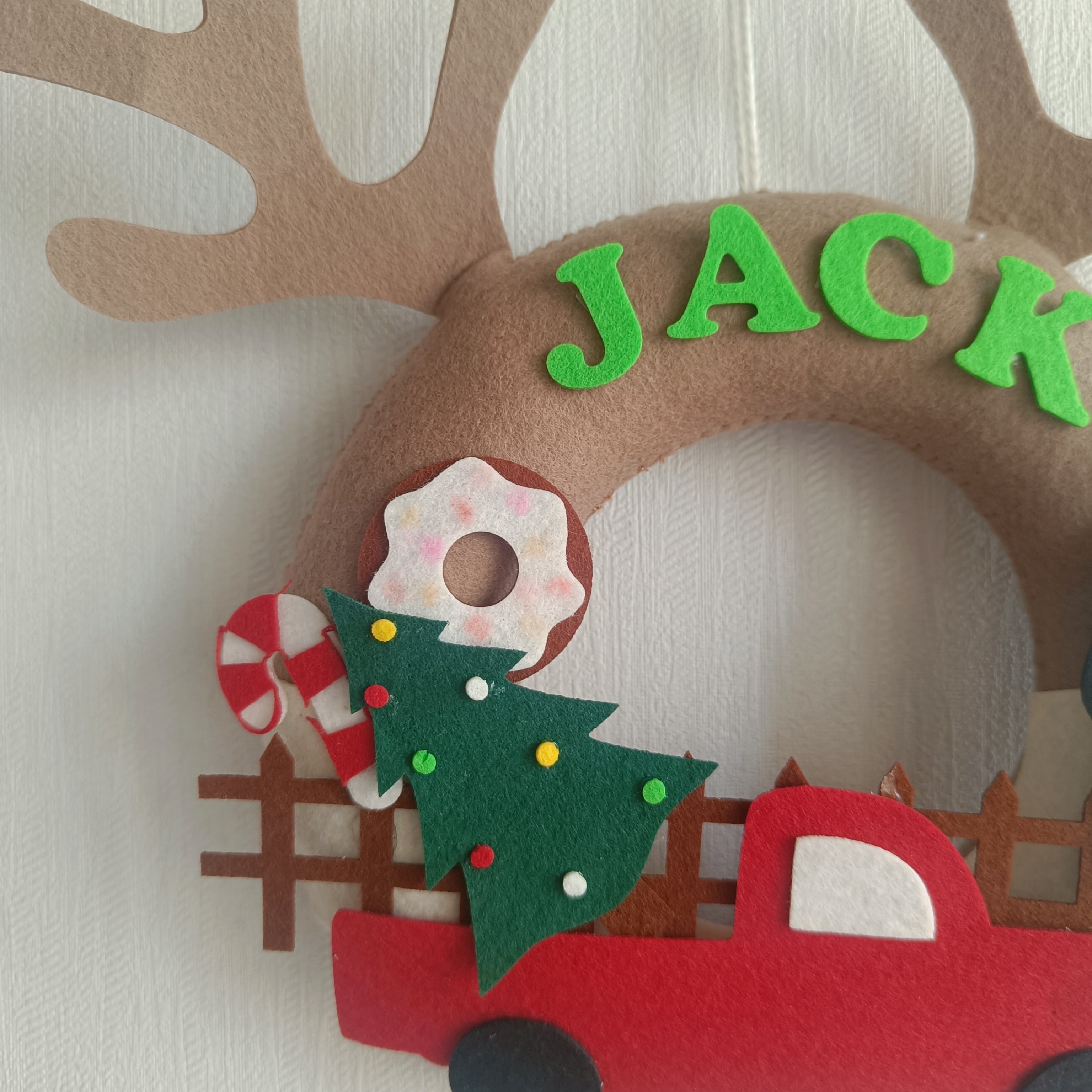 Magic of Christmas Wreath Name Hanging