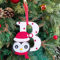 Penguin Monogram Charm Ornament