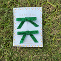 Green Glitter Bows