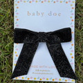 Black Glitter Bow