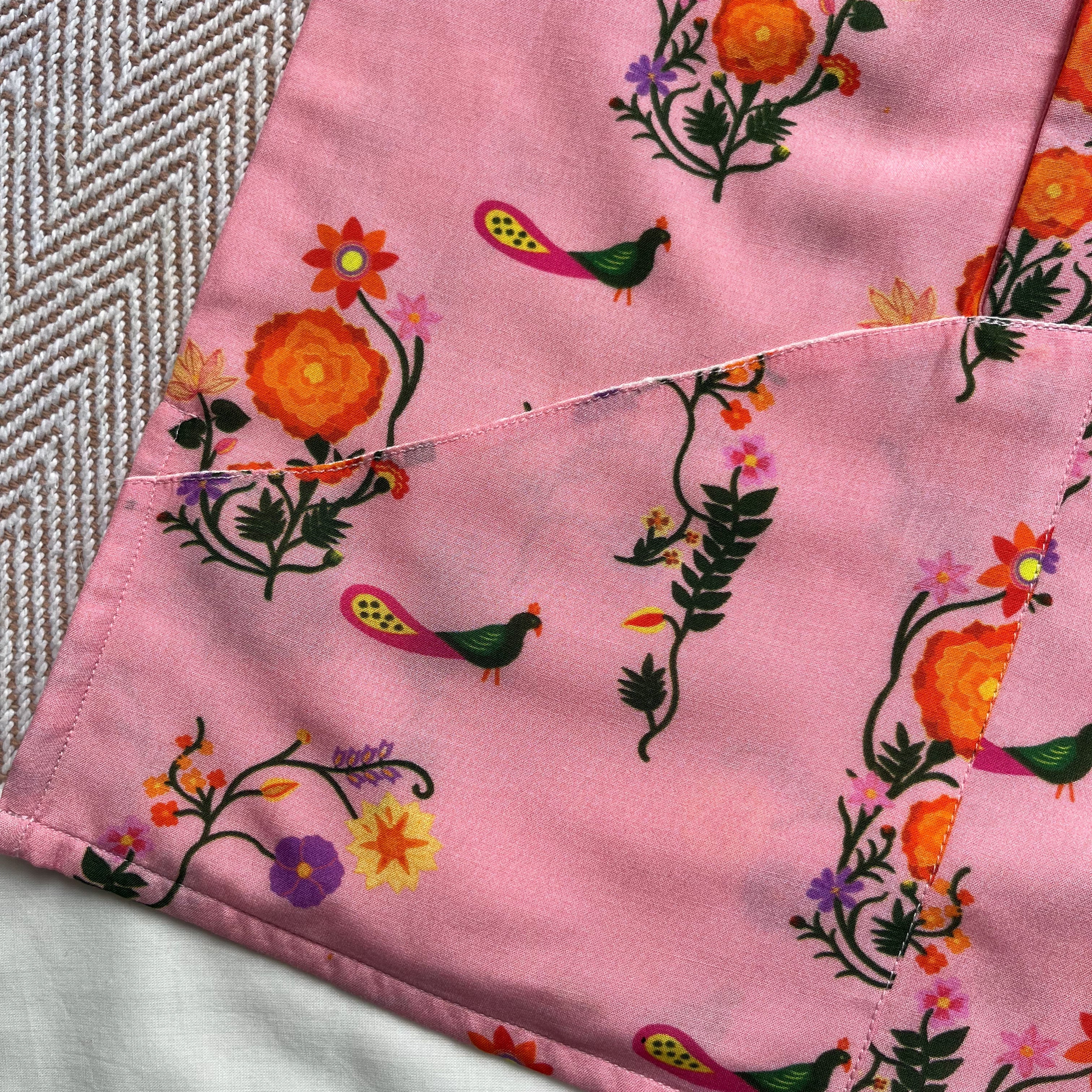 Chanderi 'The Pink City's Peacock' Kurta Set for Boys