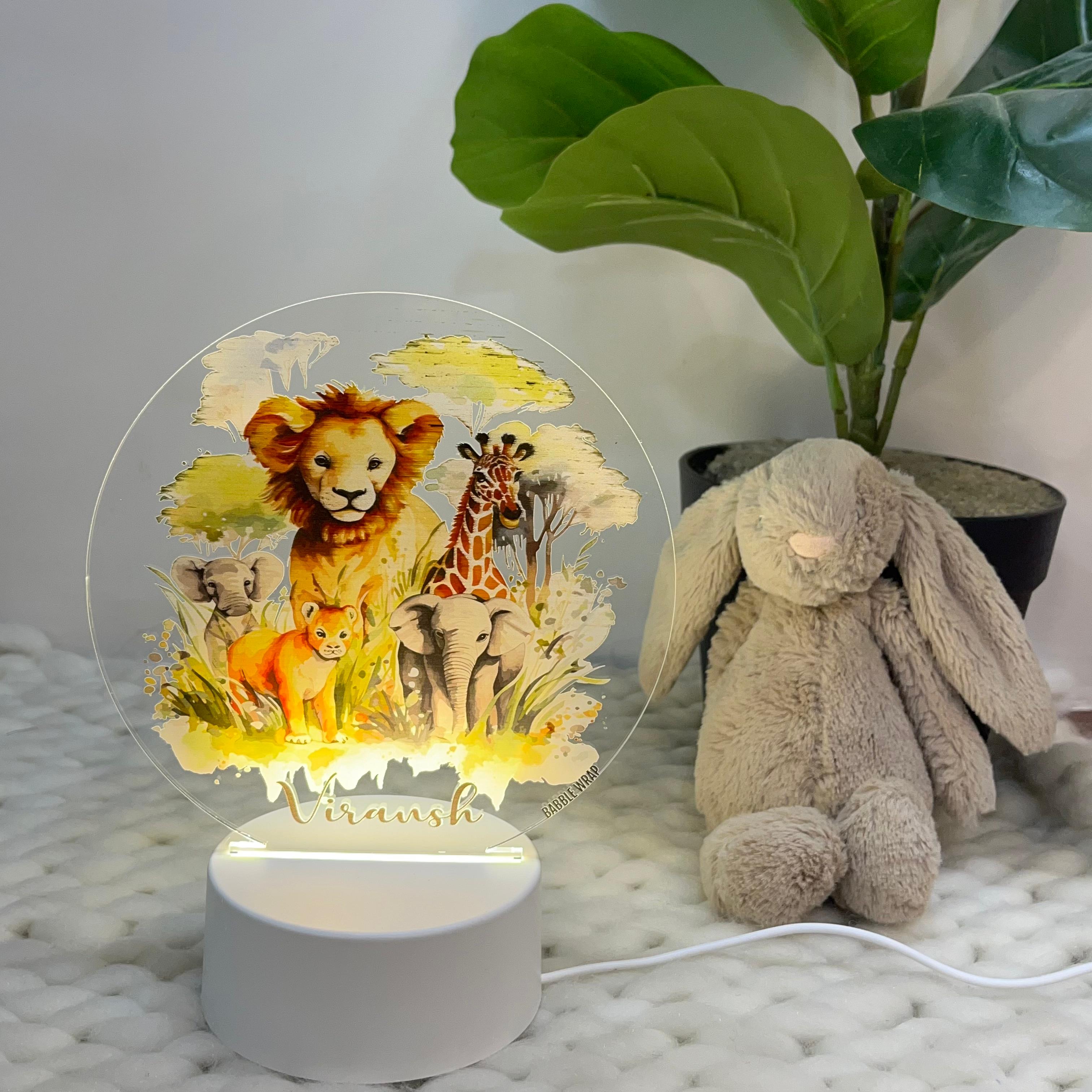 Safari Night - Acrylic LED Night Lamp