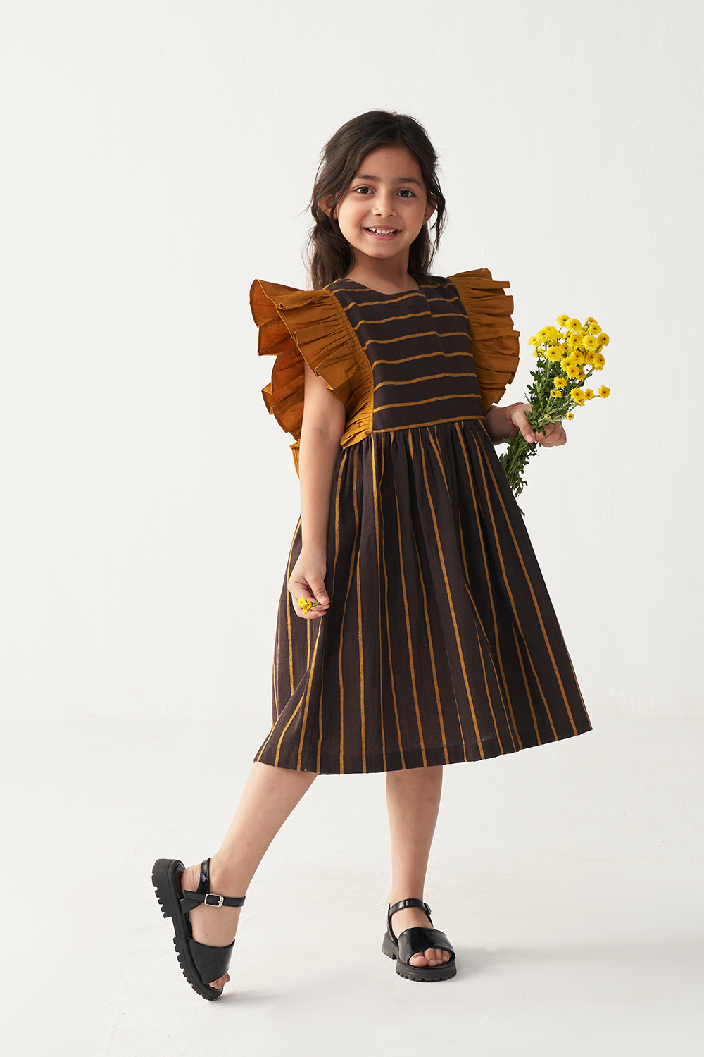 FRILL SLEEVE DRESS