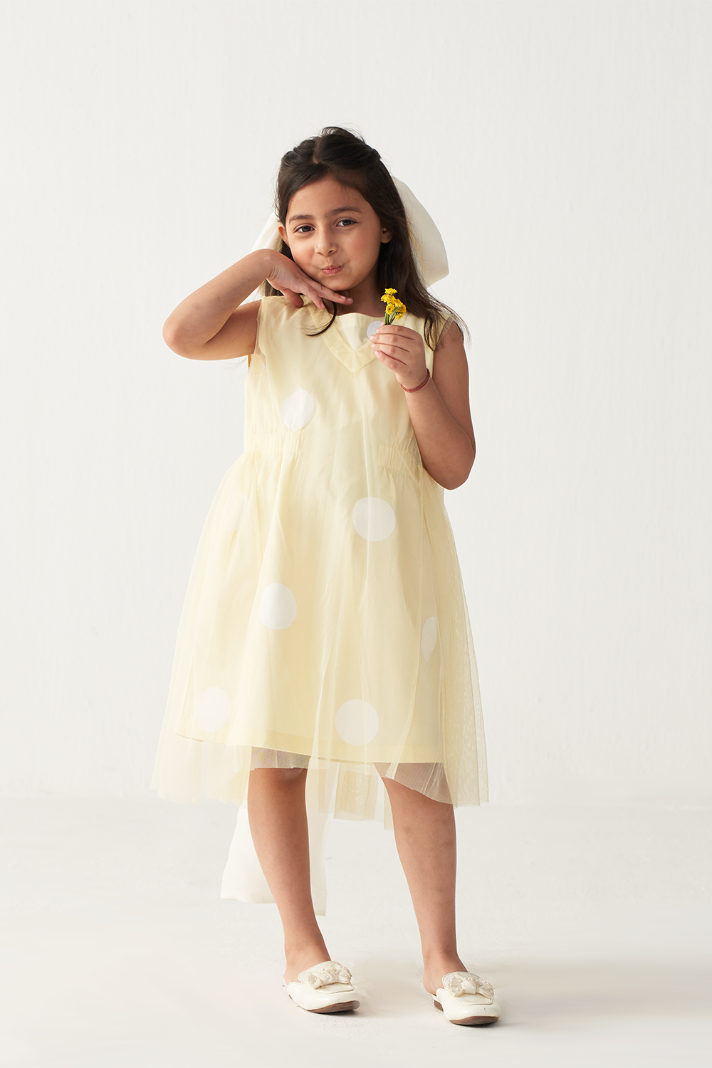 SIDE ELASTIC DRESS + NET SLIP