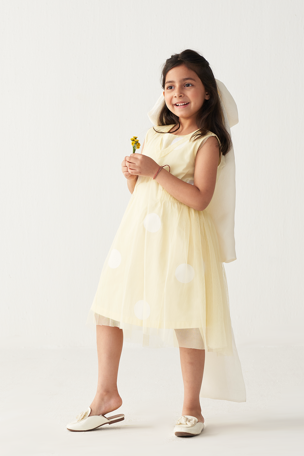 SIDE ELASTIC DRESS + NET SLIP