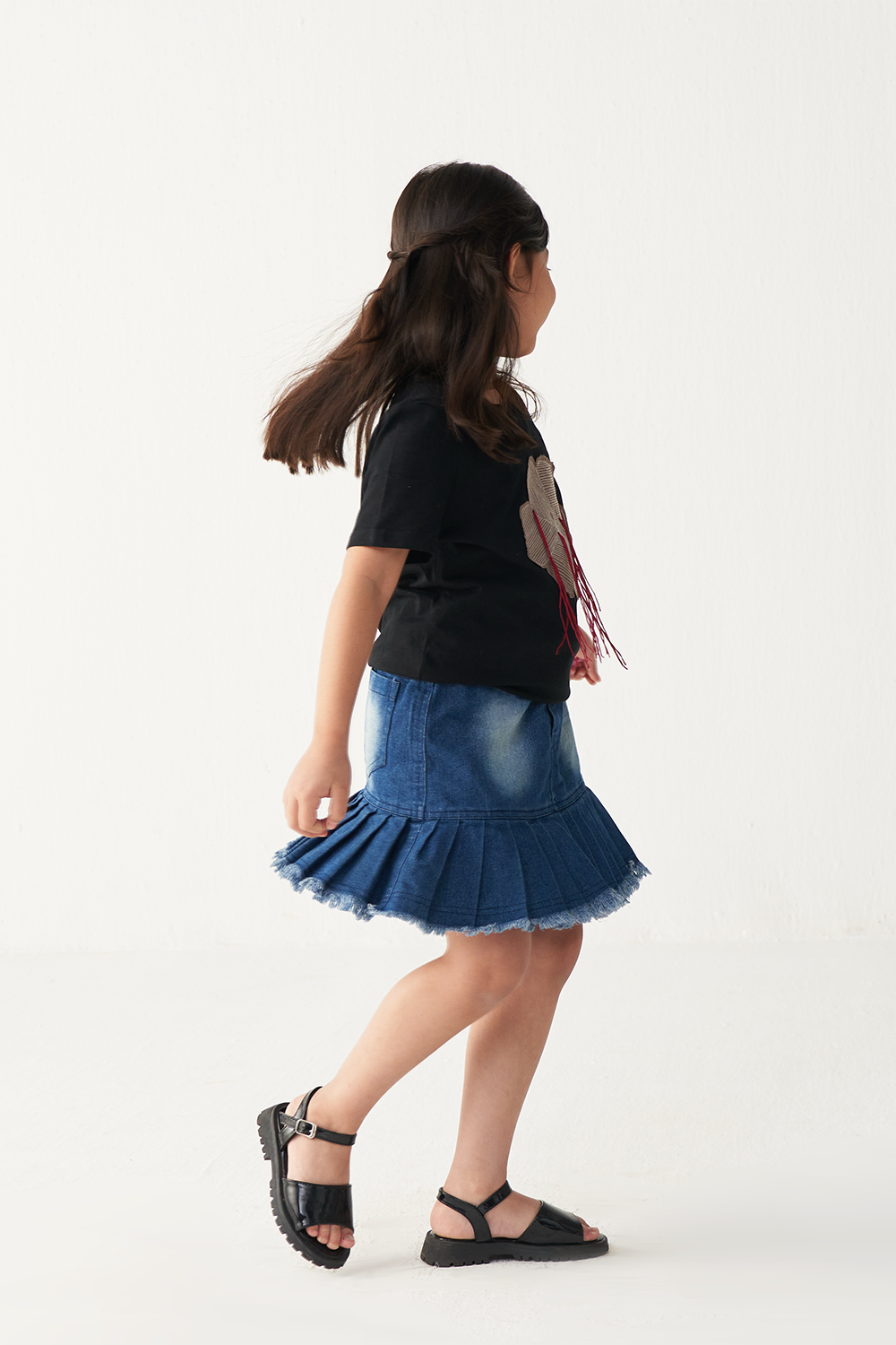 FLORAL FRINGE T-SHIRT