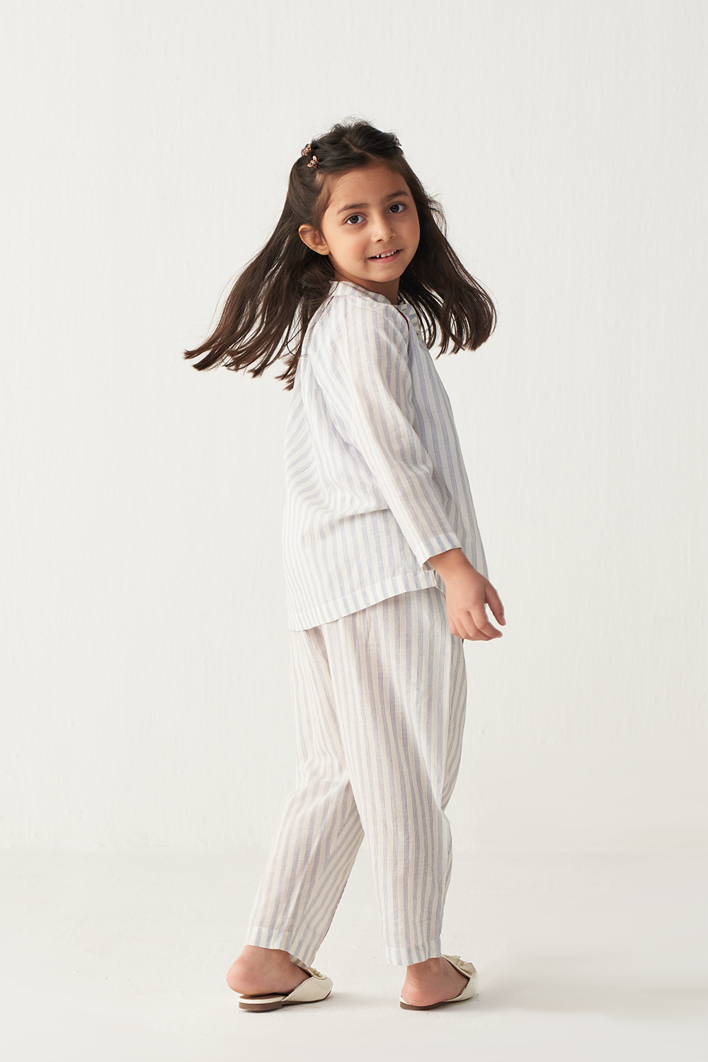 GATHER NECK SHIRT - CO-ORD