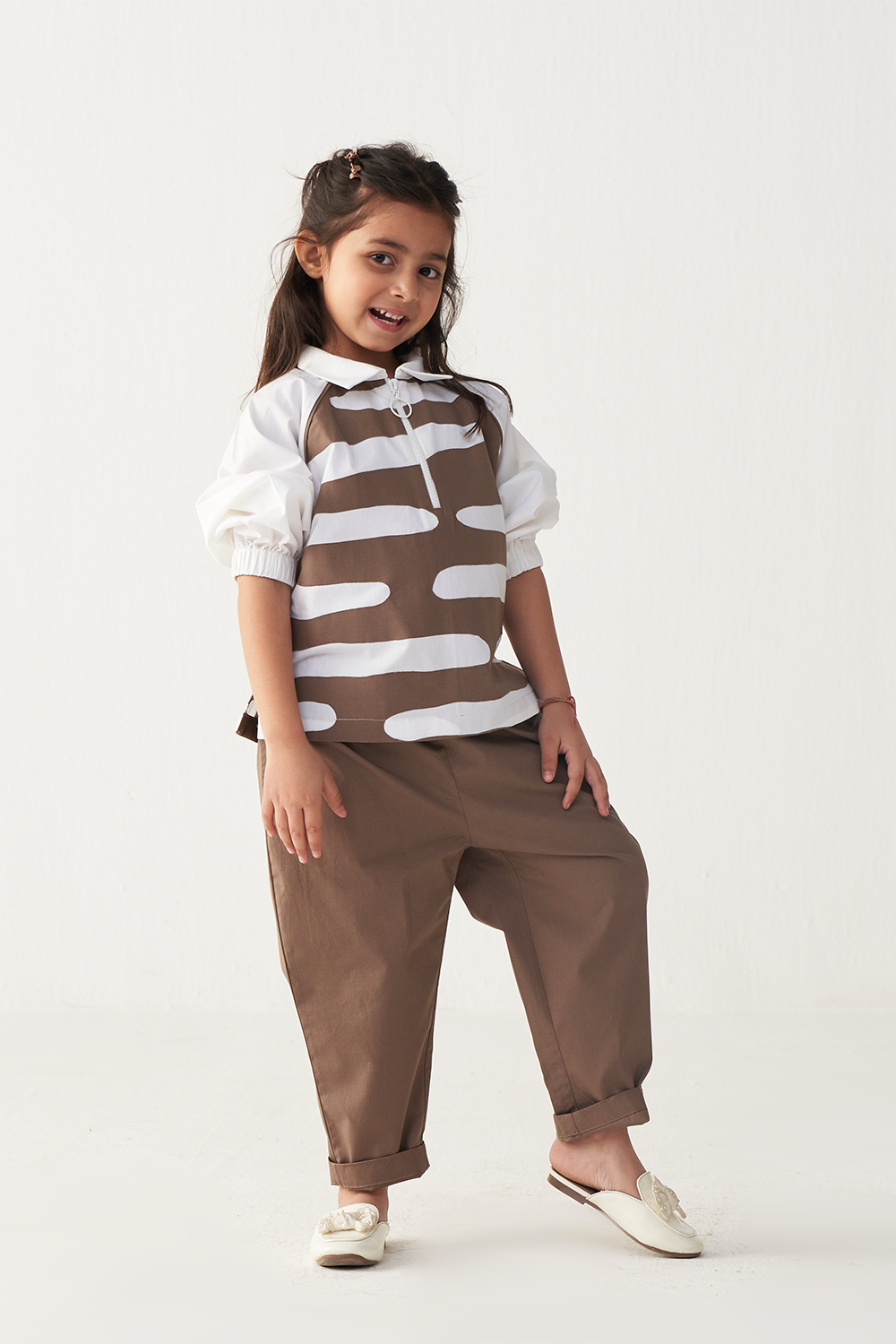 ABSTRACT APPLIQUE TOP -  CO-ORD
