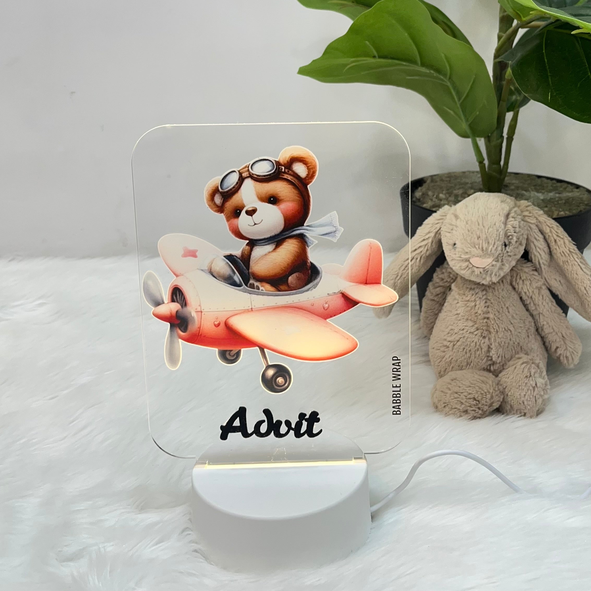 Teddy’s Sky Adventure - Acrylic LED Night Lamp