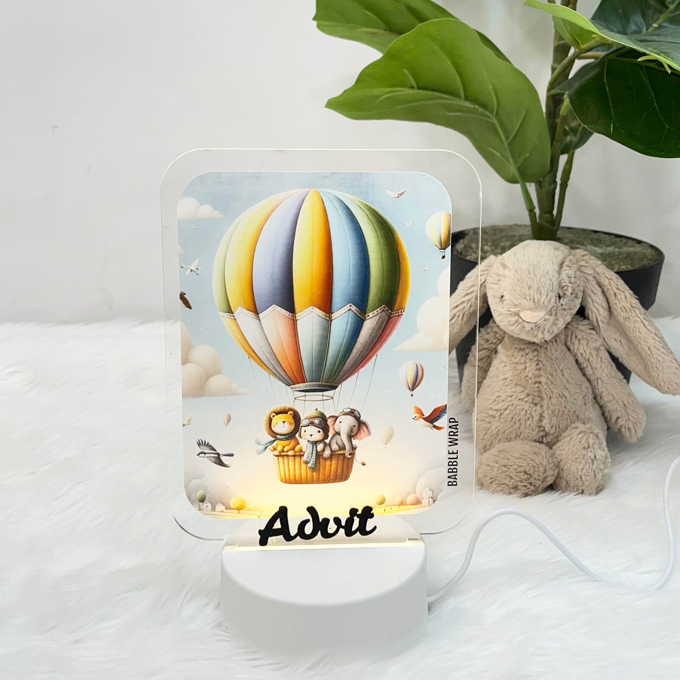 Hot Air Balloon Adventure - Acrylic LED Night Lamp