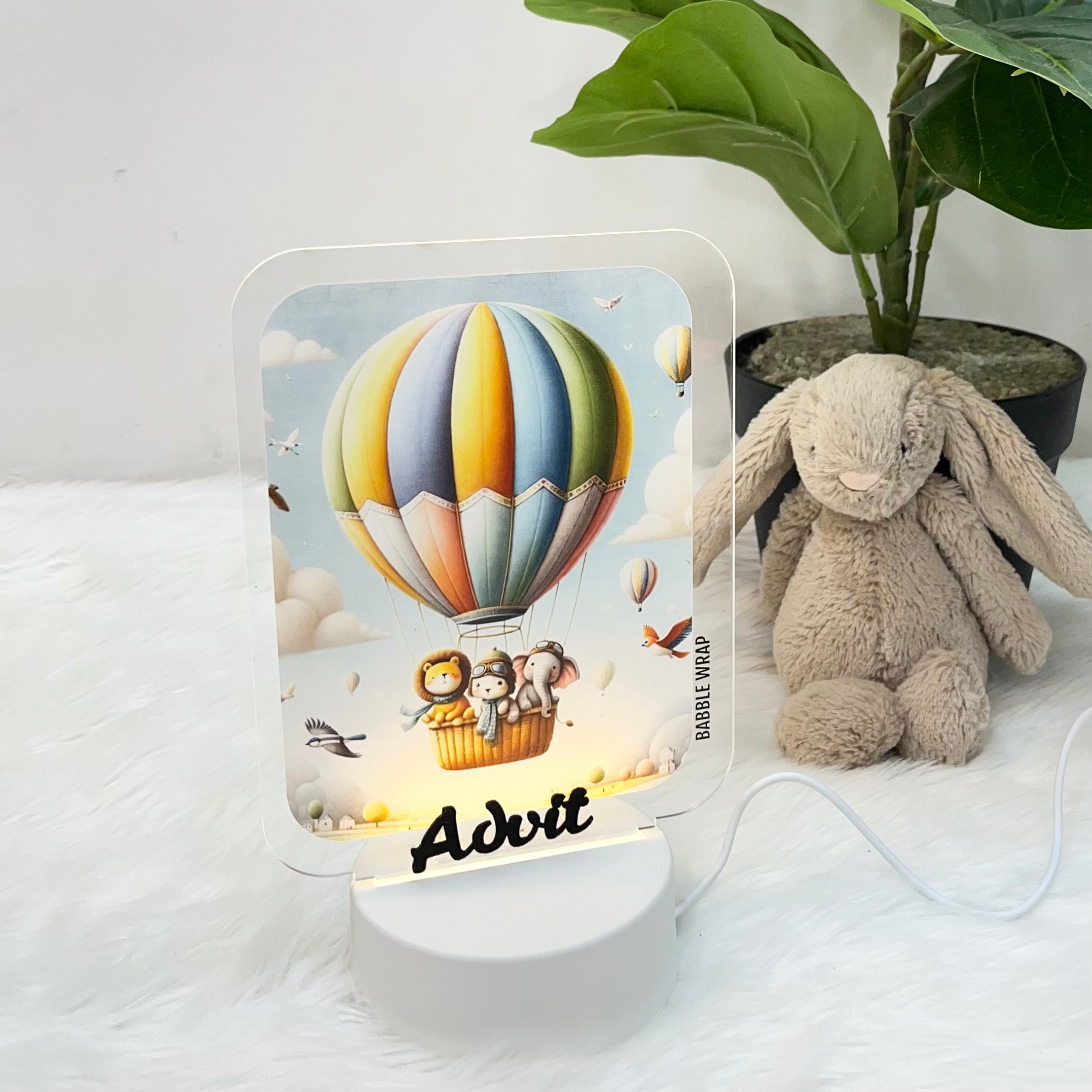 Hot Air Balloon Adventure - Acrylic LED Night Lamp