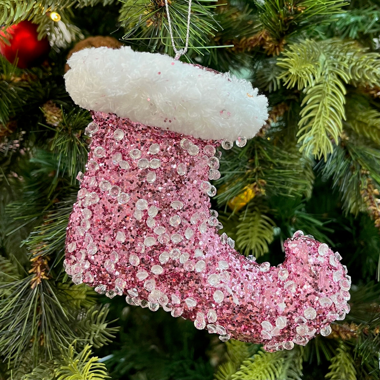 Elves Glimmering Shoe Ornament