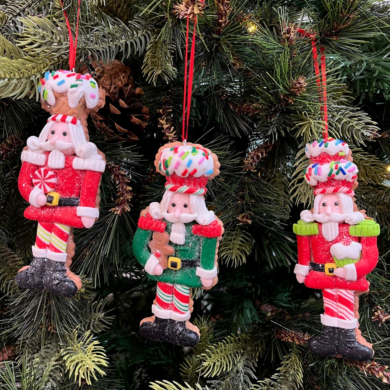 Candy crumble Nutcracker Ornaments - Set of 3