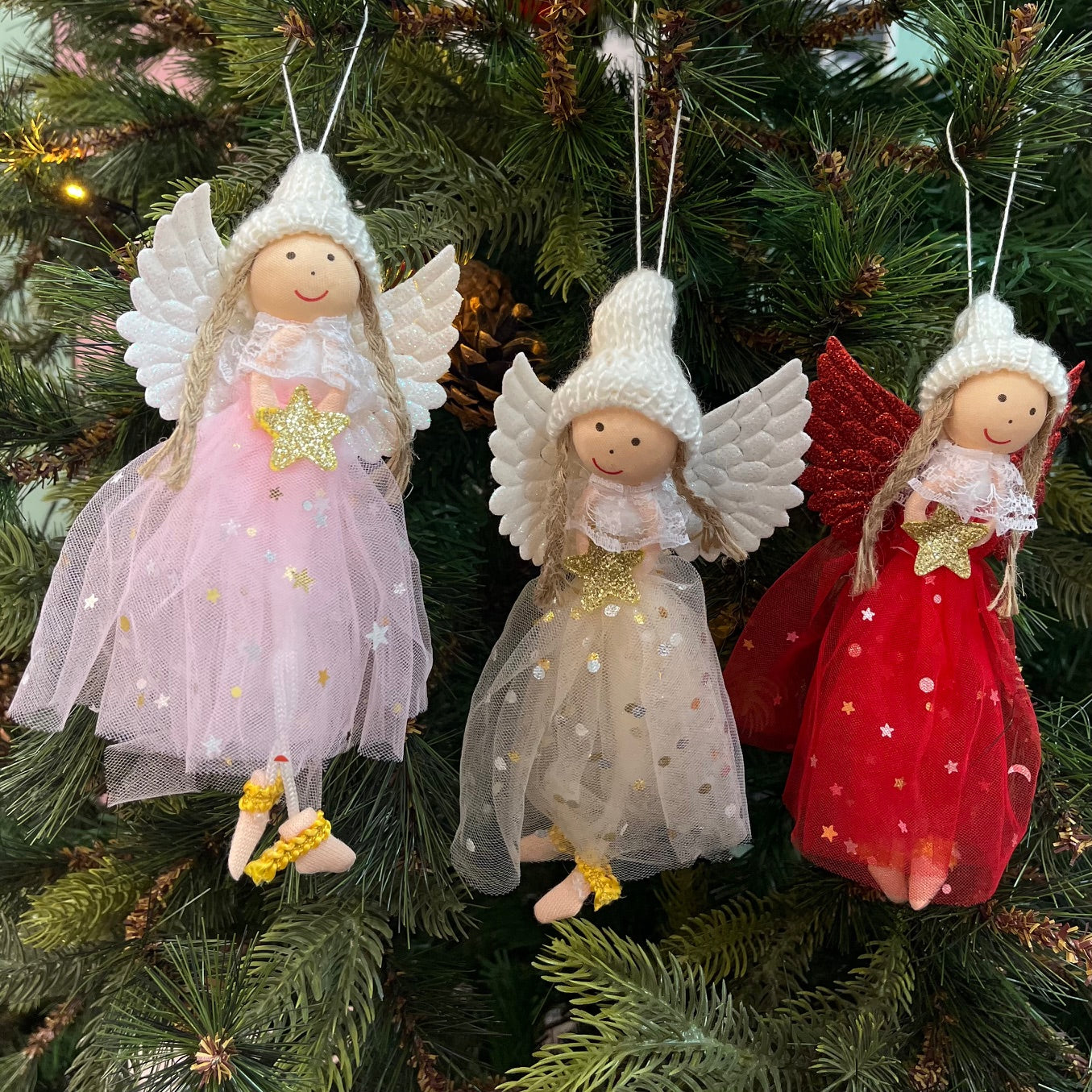 Angel Wings Ornaments - Set of 3