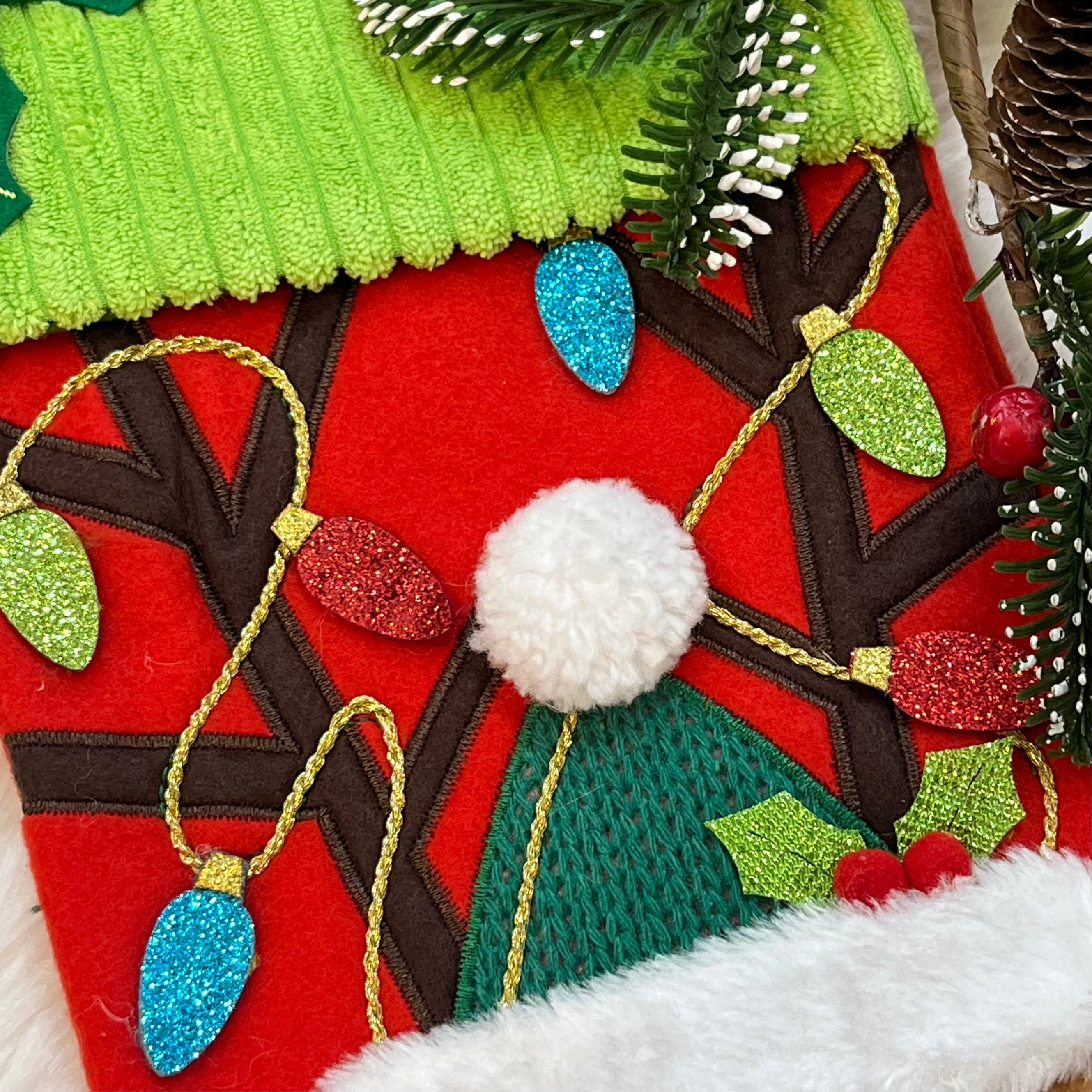 Luxury Mistletoe Stocking - Reindeer