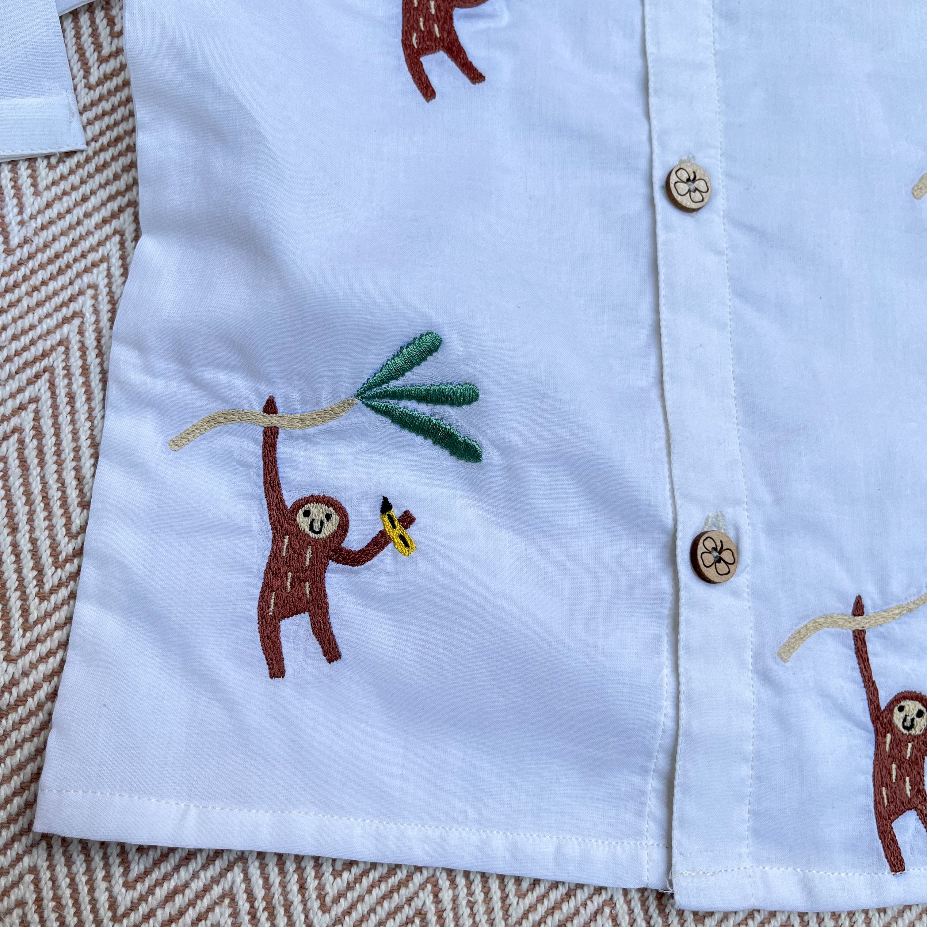 Monkey - Organic Cotton Full Sleeves Jhabla