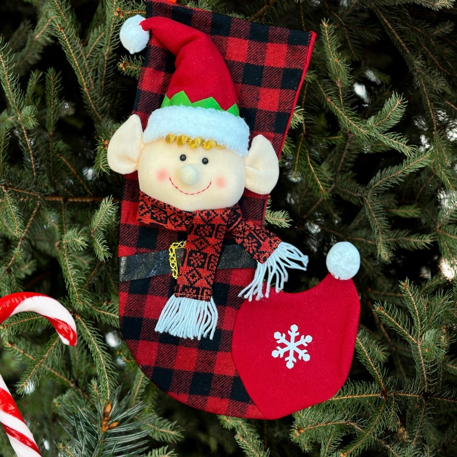 Luxe Elf Merry Muffler Stocking