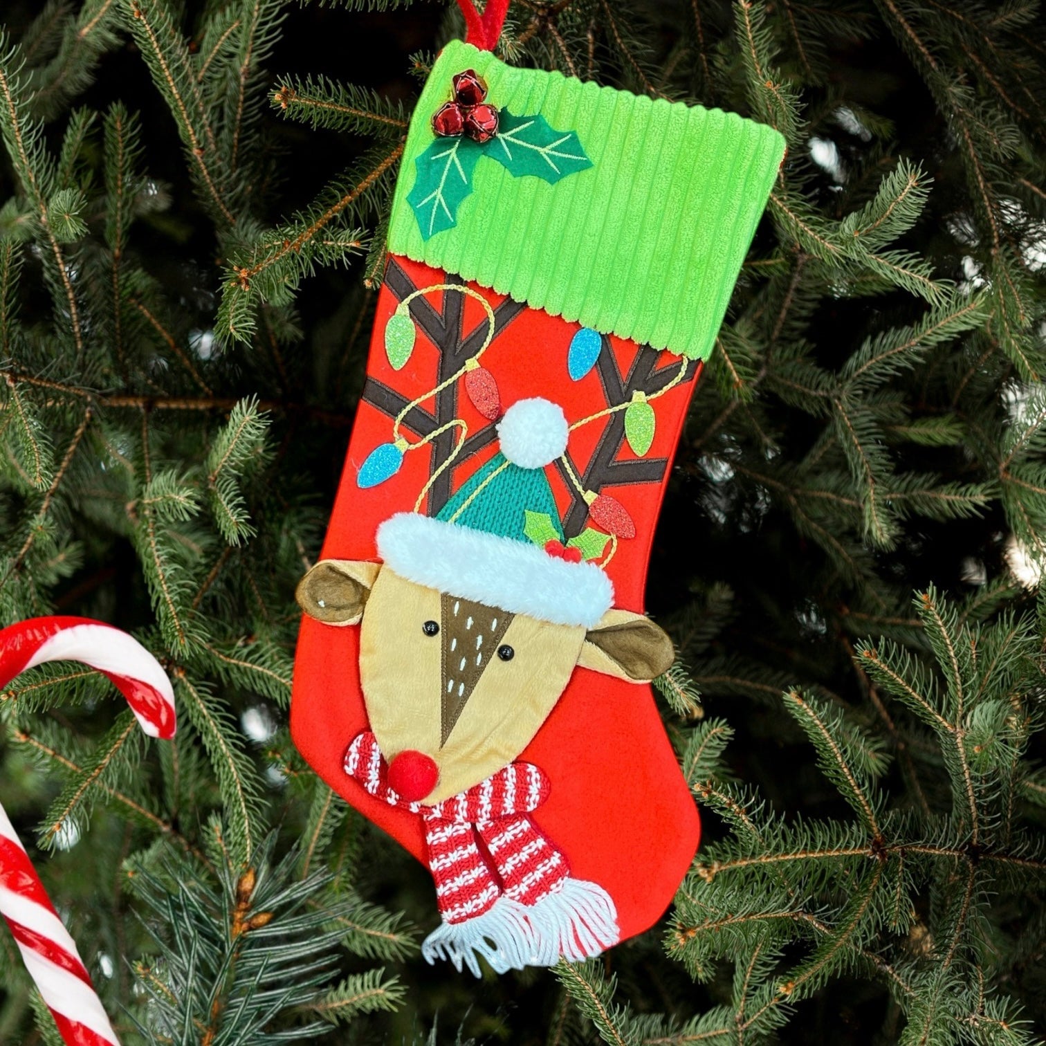 Luxury Mistletoe Stocking - Reindeer