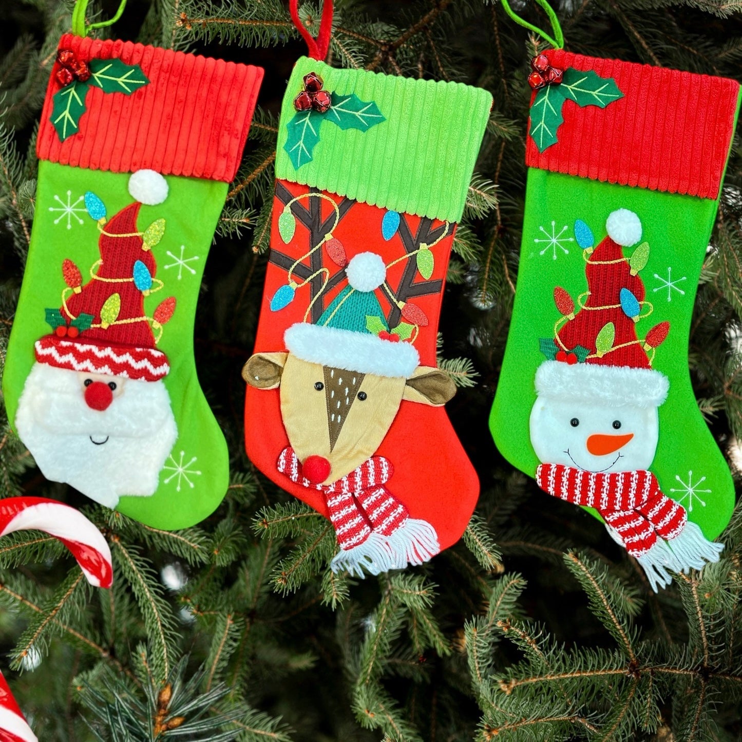 Luxury Mistletoe Stocking - Santa