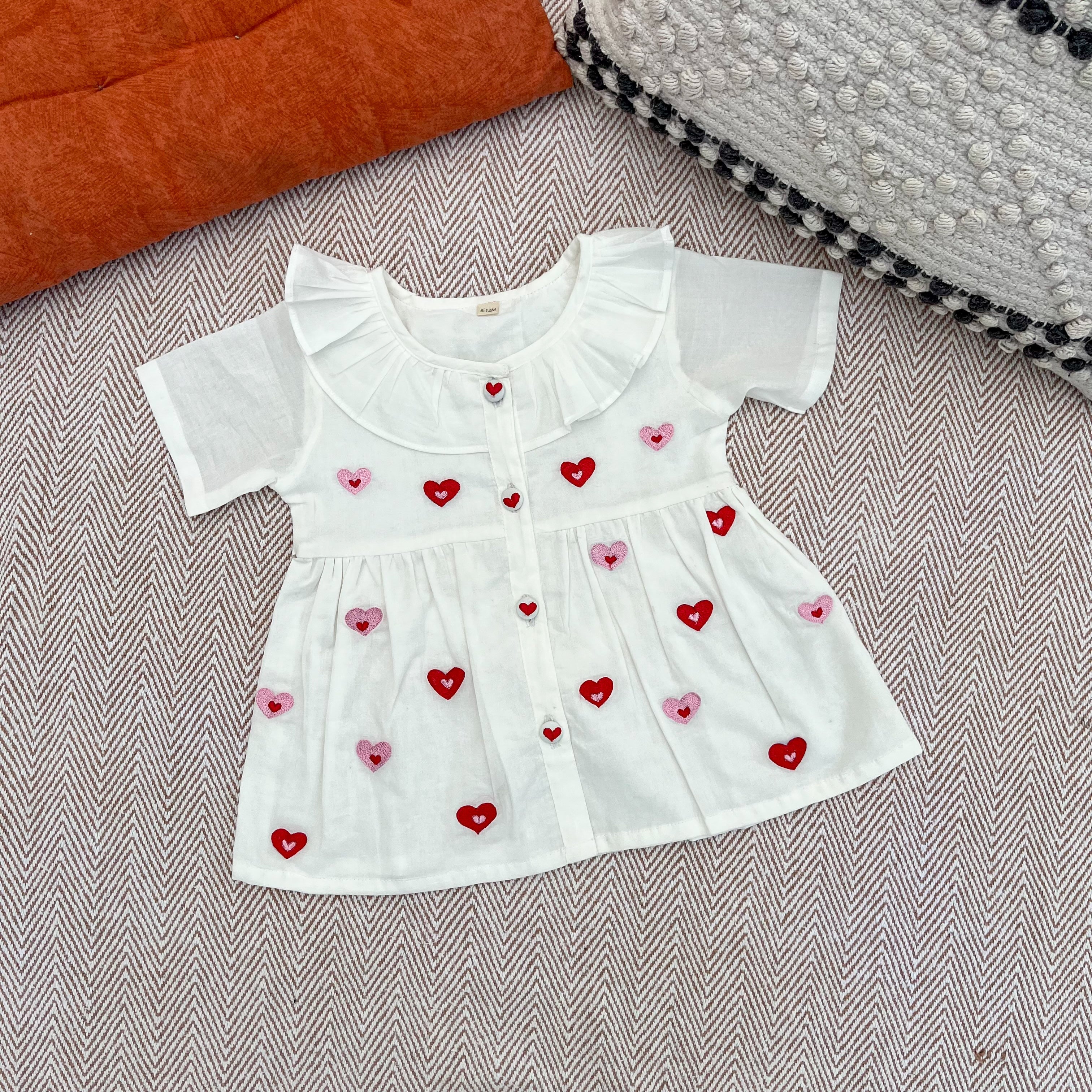 Organic cotton Embroidered frock for infants, toddlers and kids- perfect for festive occasions