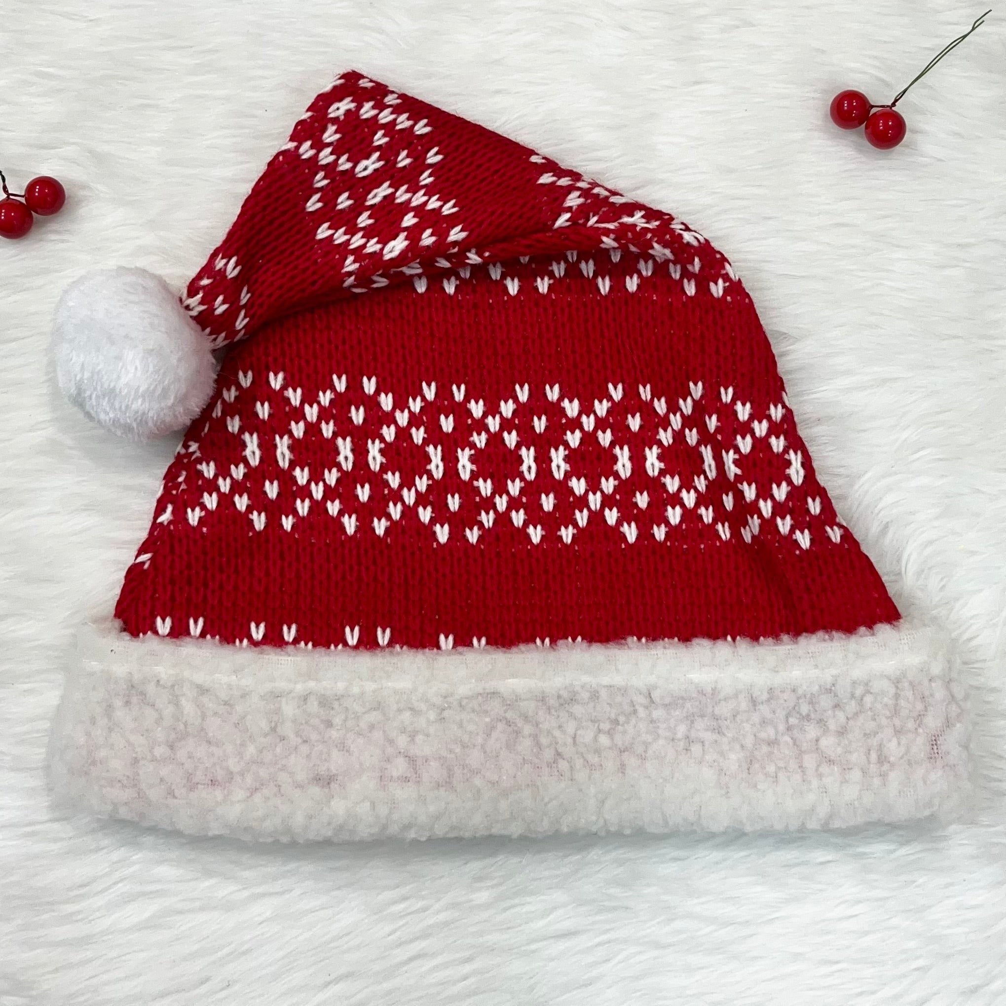 Classic Knit Santa Caps - Adults