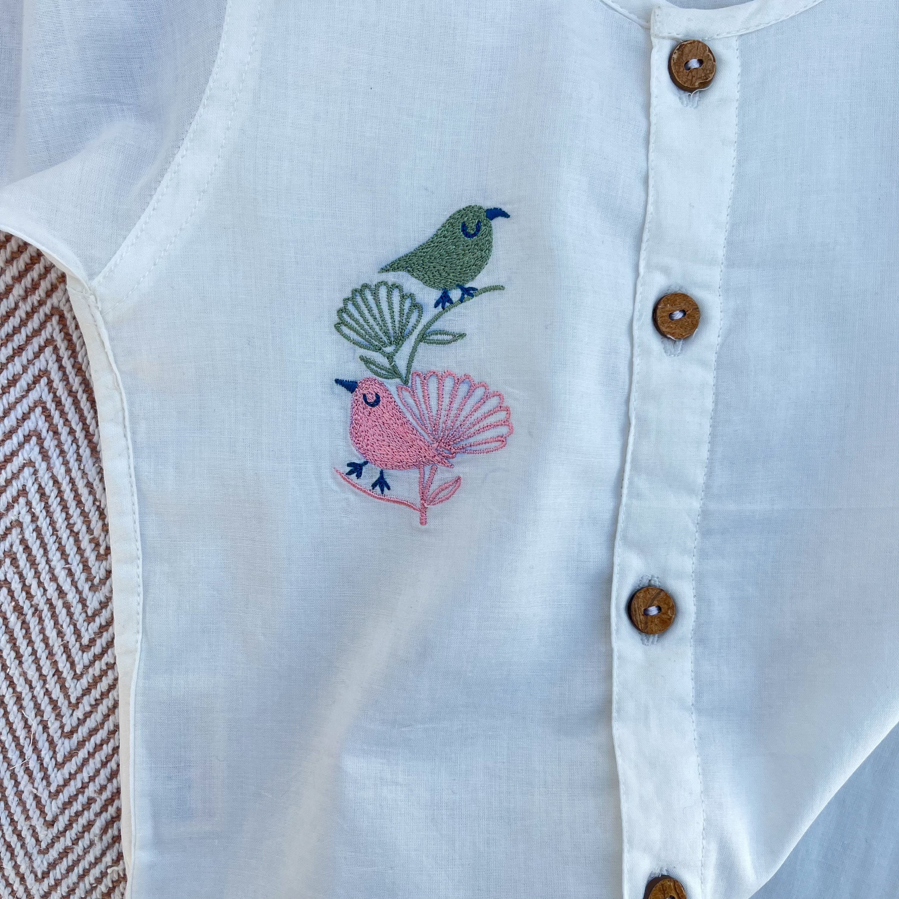 Organic Cotton Bird Jhabla Set