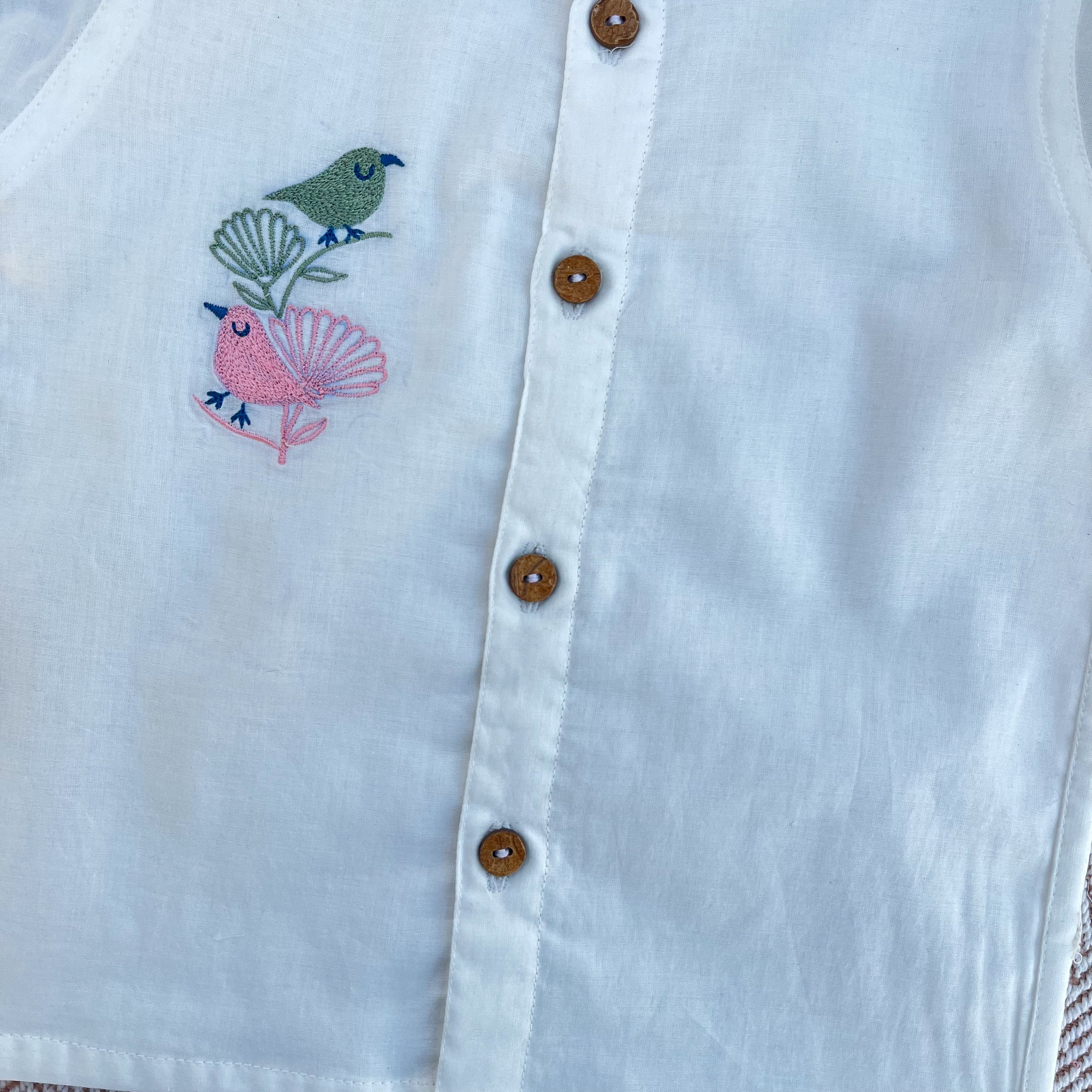 Organic Cotton Bird Jhabla Set