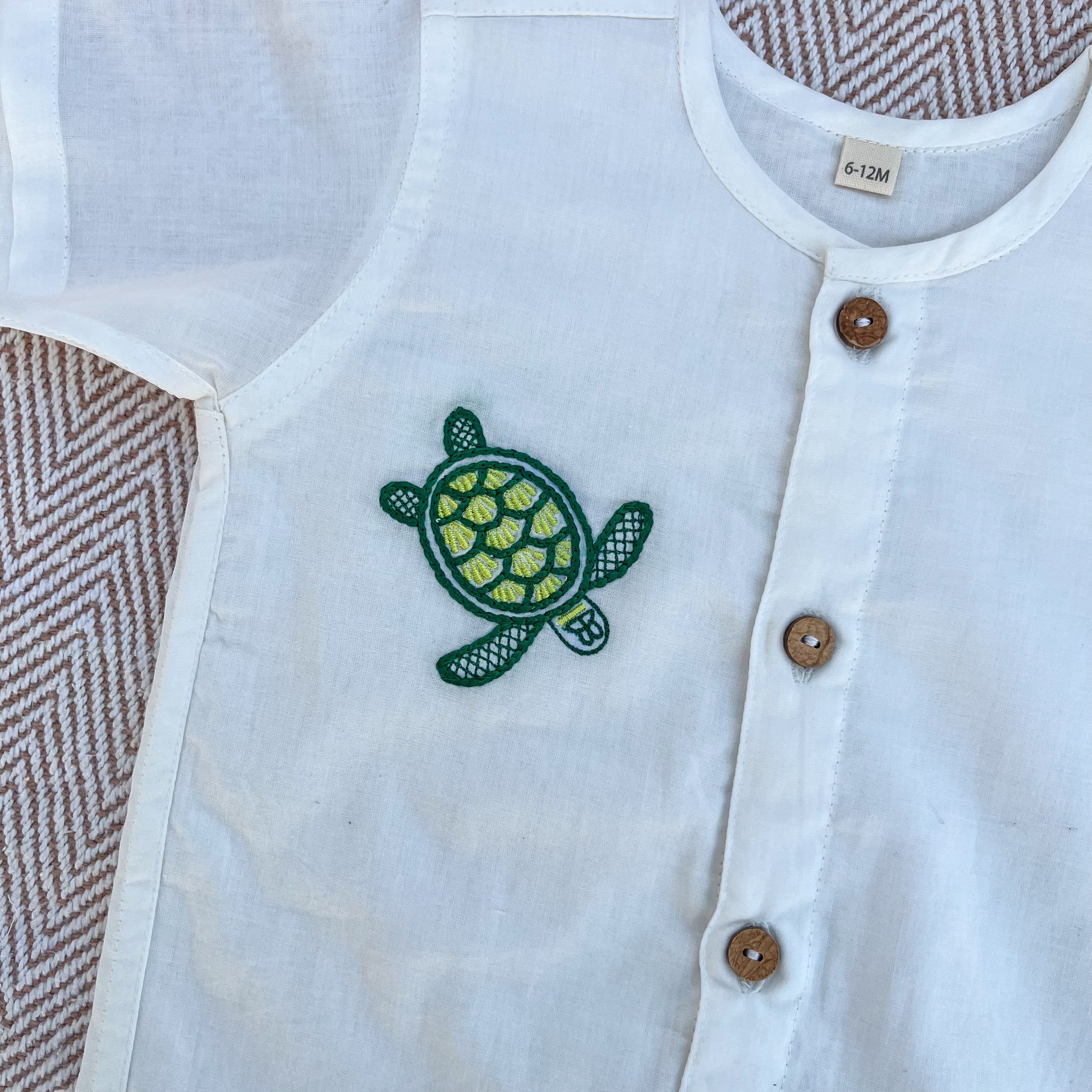 Organic Cotton Turtle Jhabla Set