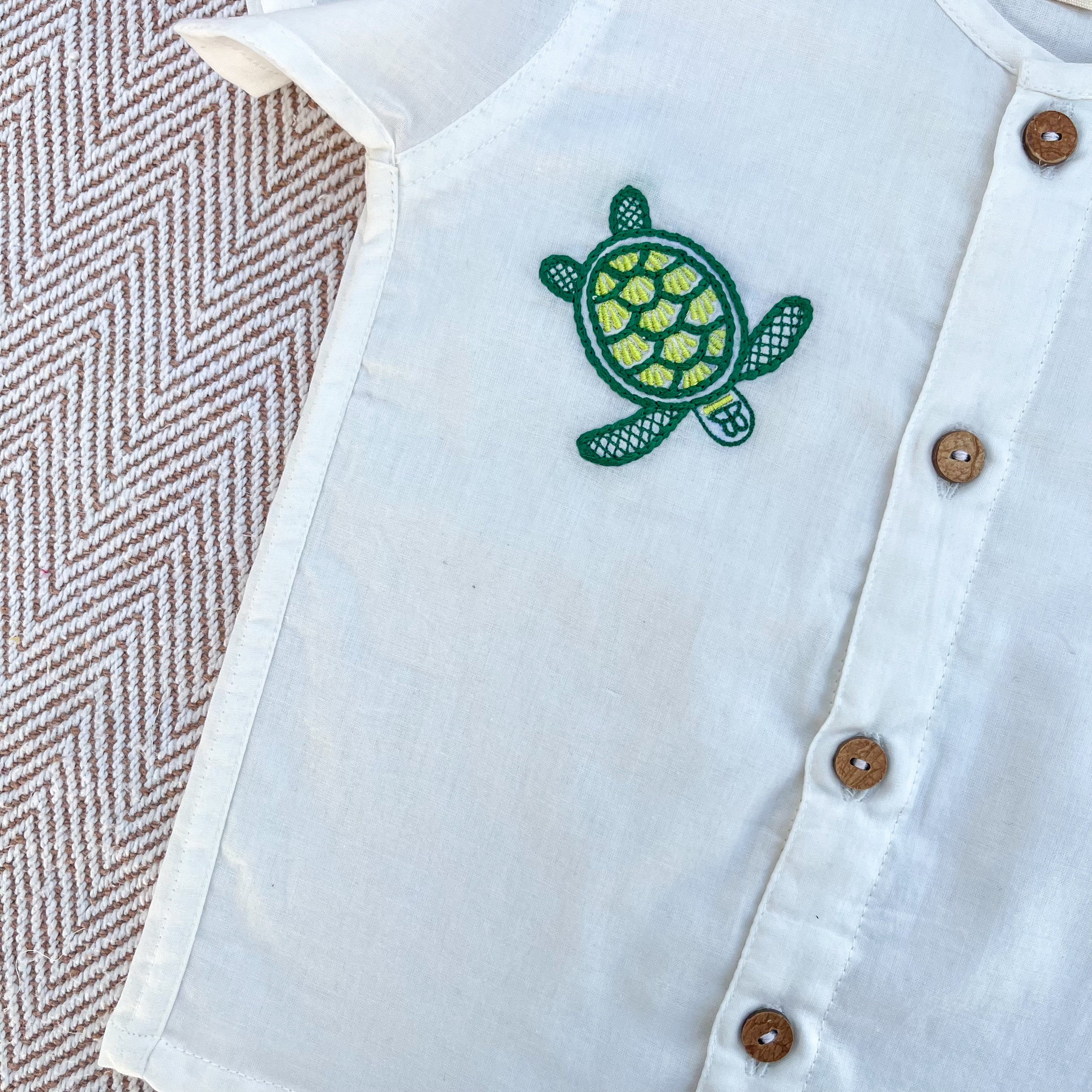 Organic Cotton Turtle Jhabla Set