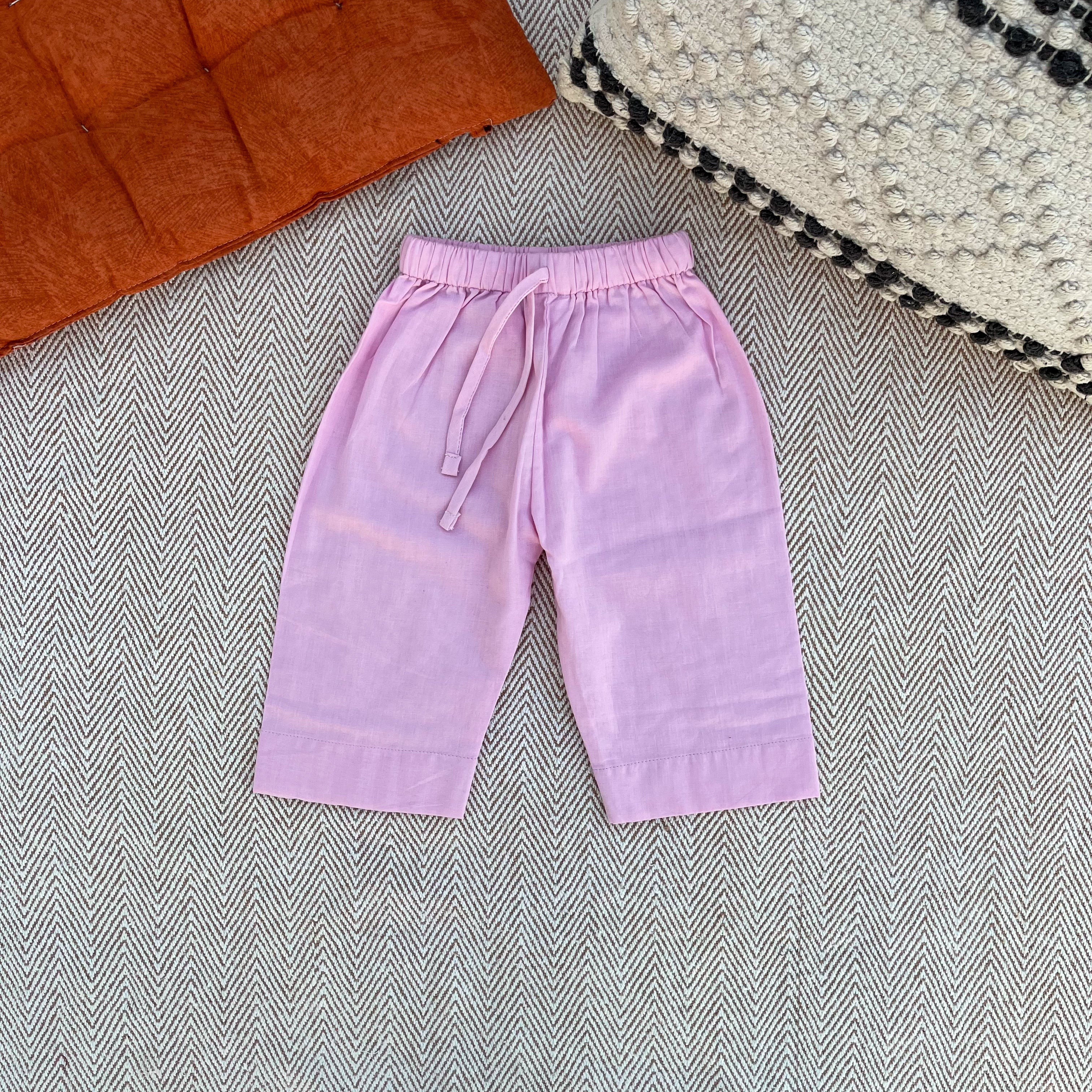 Organic cotton mirror work embroidered kurta set by Bhaakur- perfect festive wear for infants, toddlers and kids.