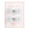 Silver Pvc Bow Hair Clip