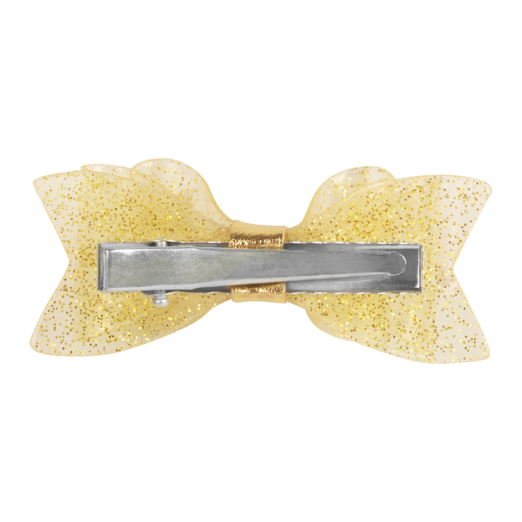 Gold Pvc Bow Hair Clip