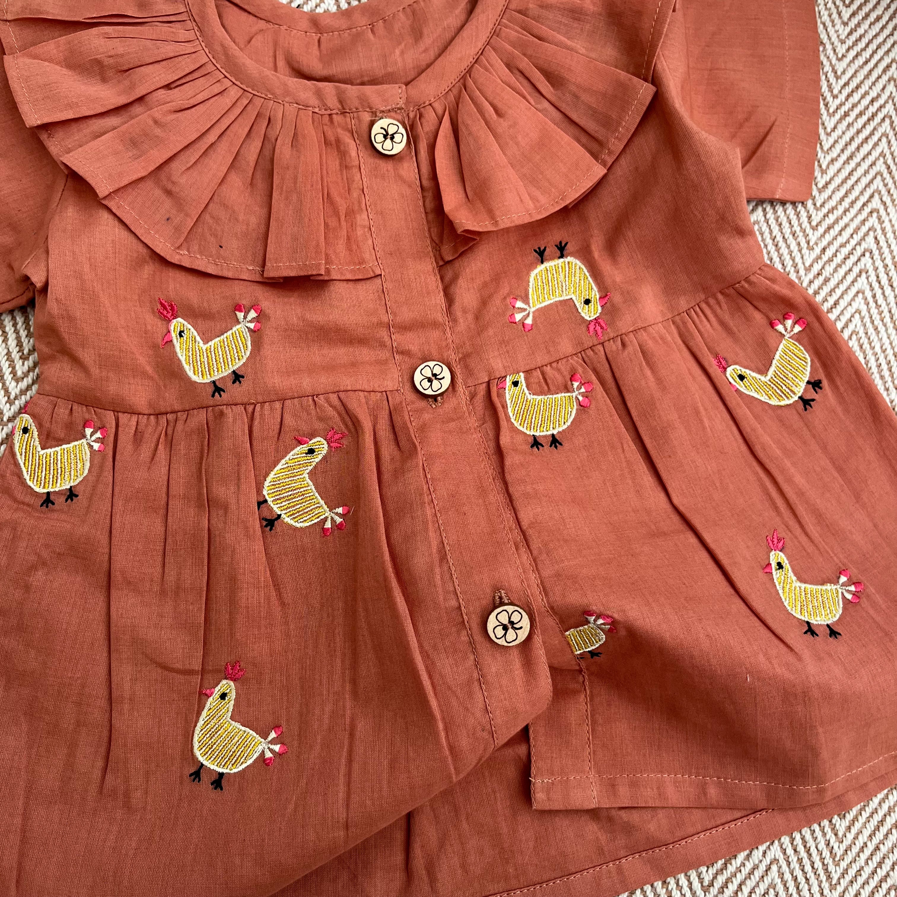 Organic Cotton Frock| Infants and Toddlers| Hen