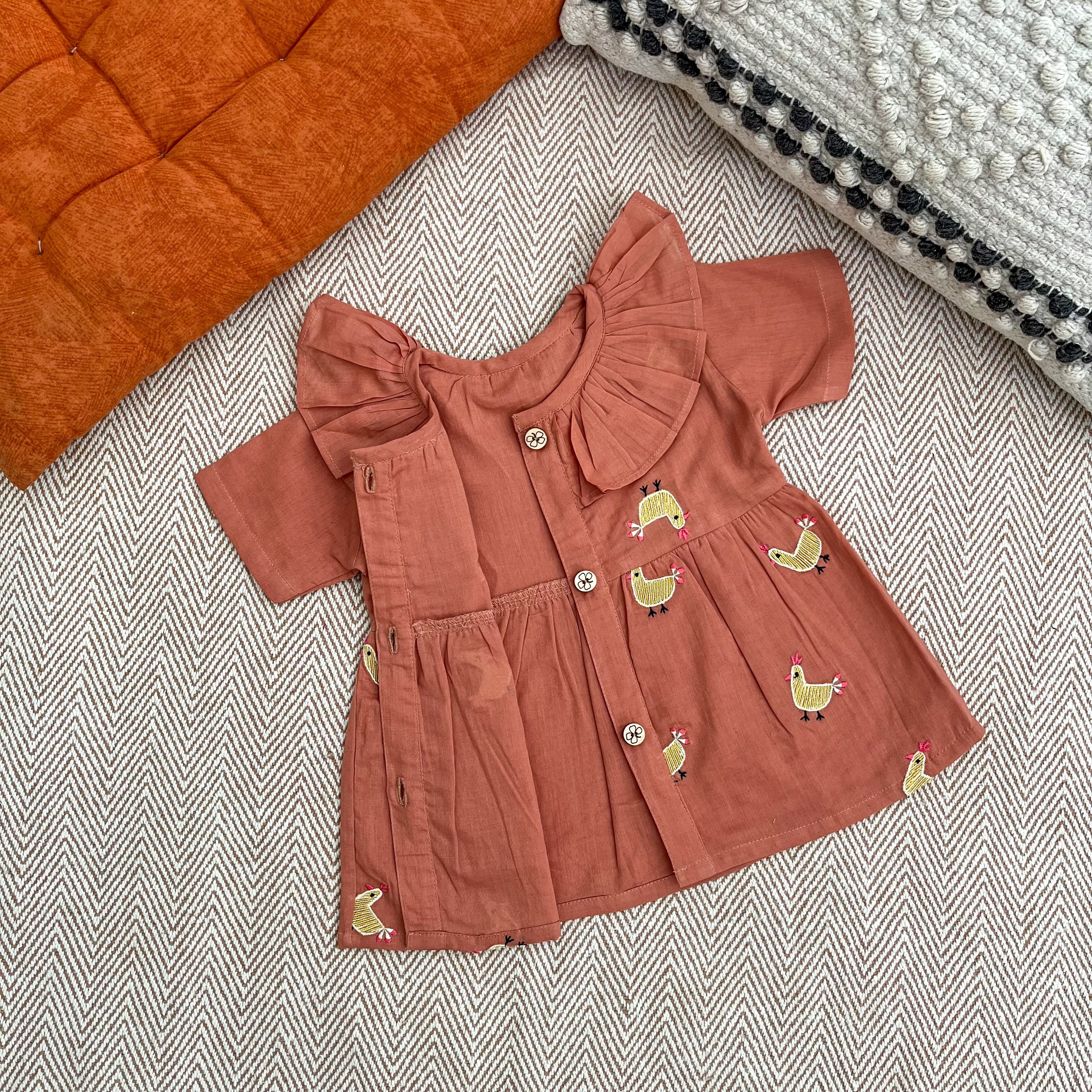 Organic Cotton Frock| Infants and Toddlers| Hen