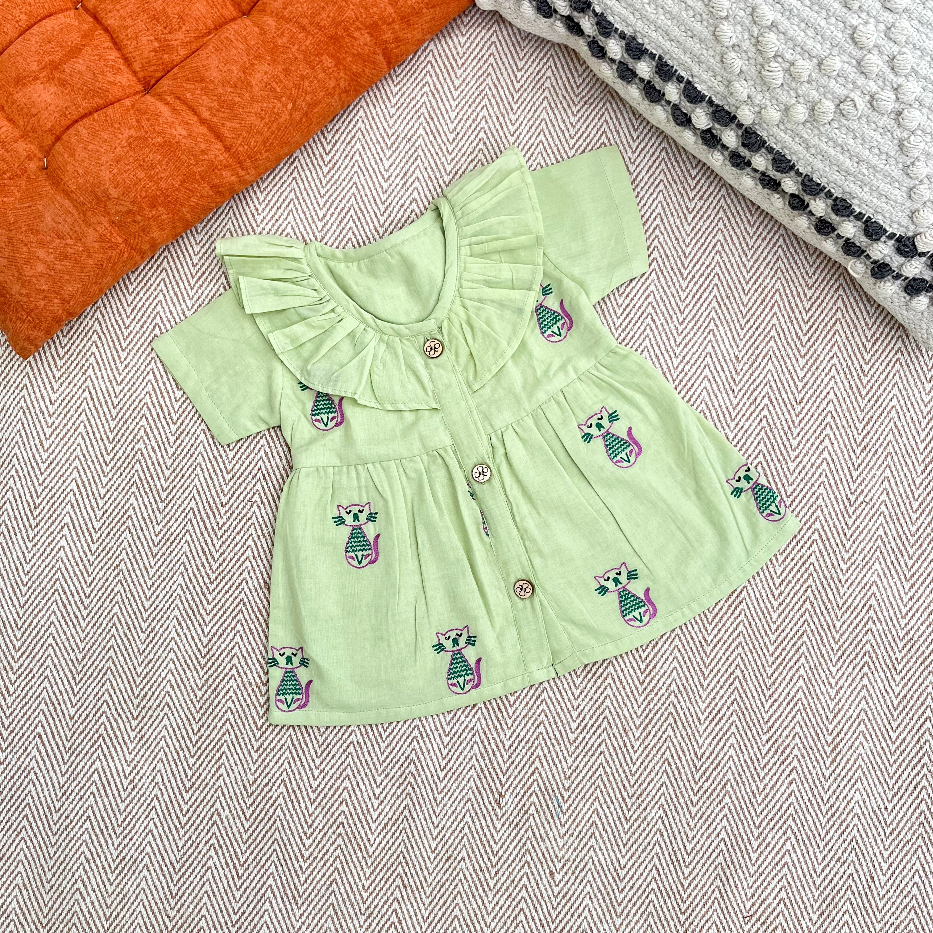 Organic Cotton Frock| Infants and Toddlers| Cat