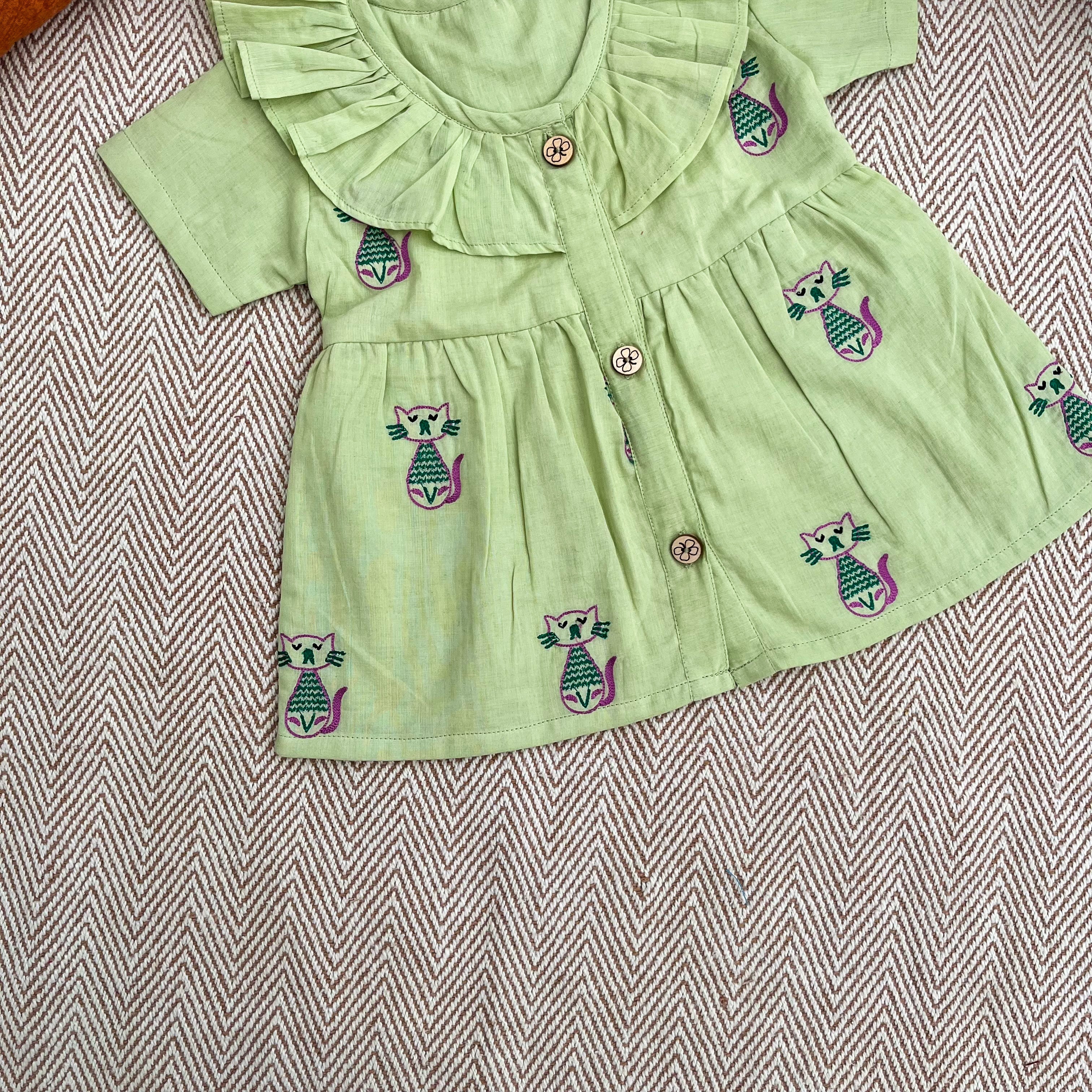 Organic Cotton Frock| Infants and Toddlers| Cat