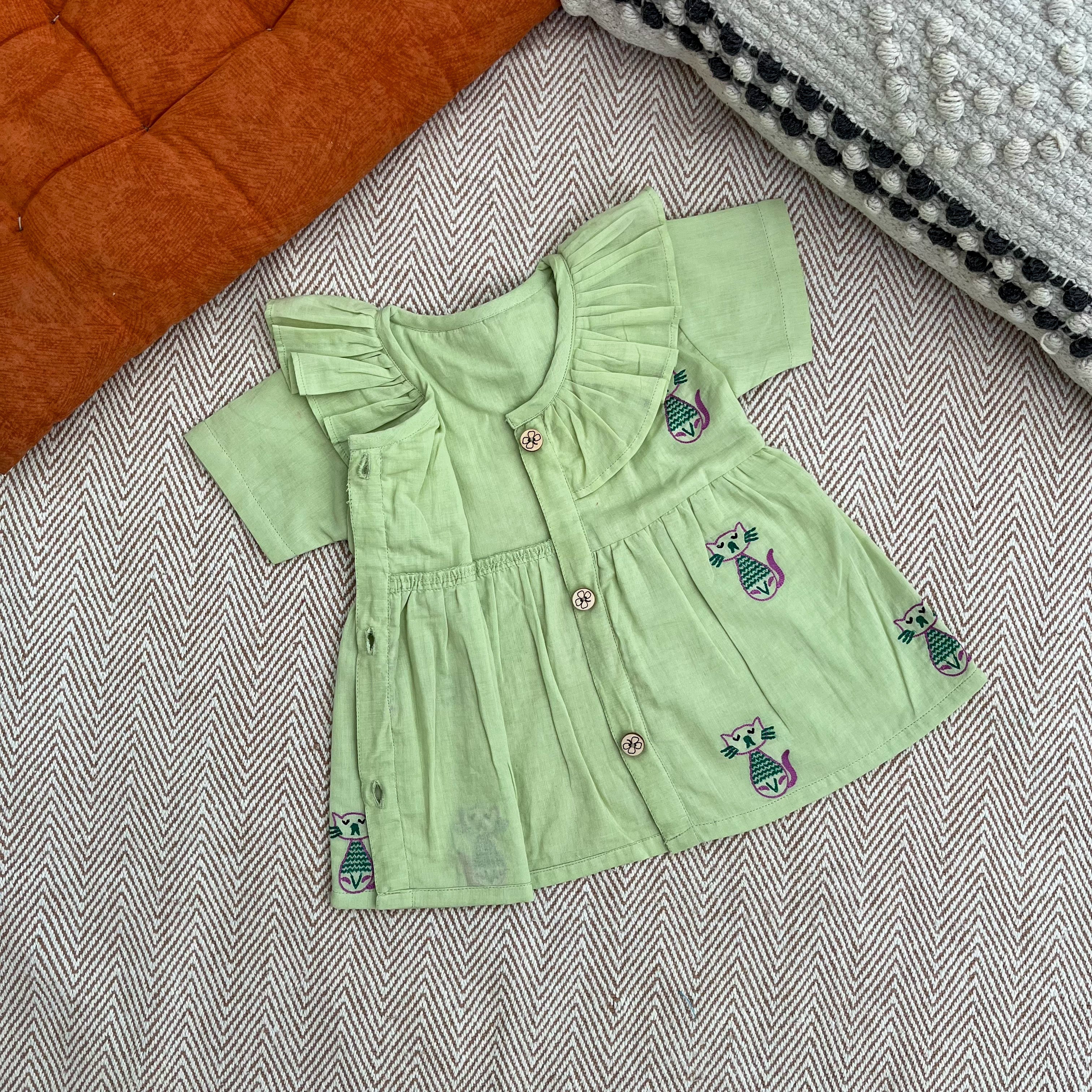 Organic Cotton Frock| Infants and Toddlers| Cat