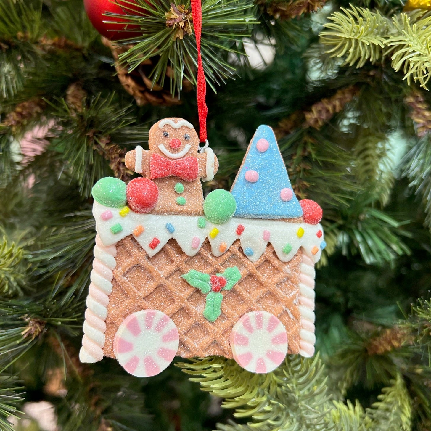 Gingerbread Train Adventure Ornaments - Set of 3