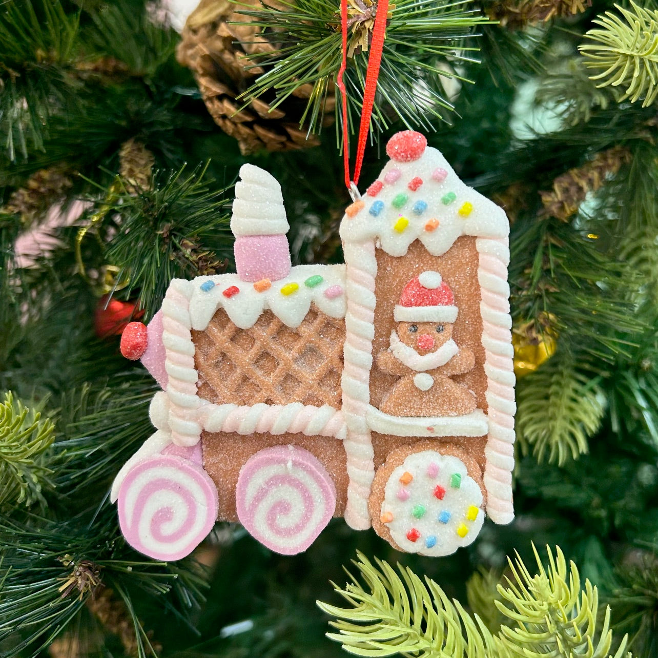 Gingerbread Train Adventure Ornaments - Set of 3