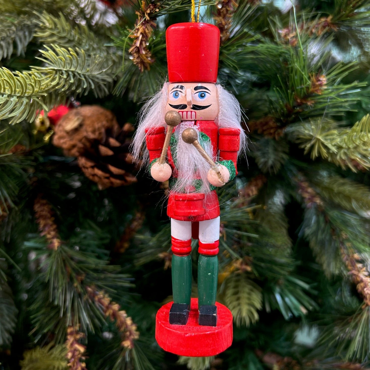 Glitter Nutcracker Ornaments - Set of 3