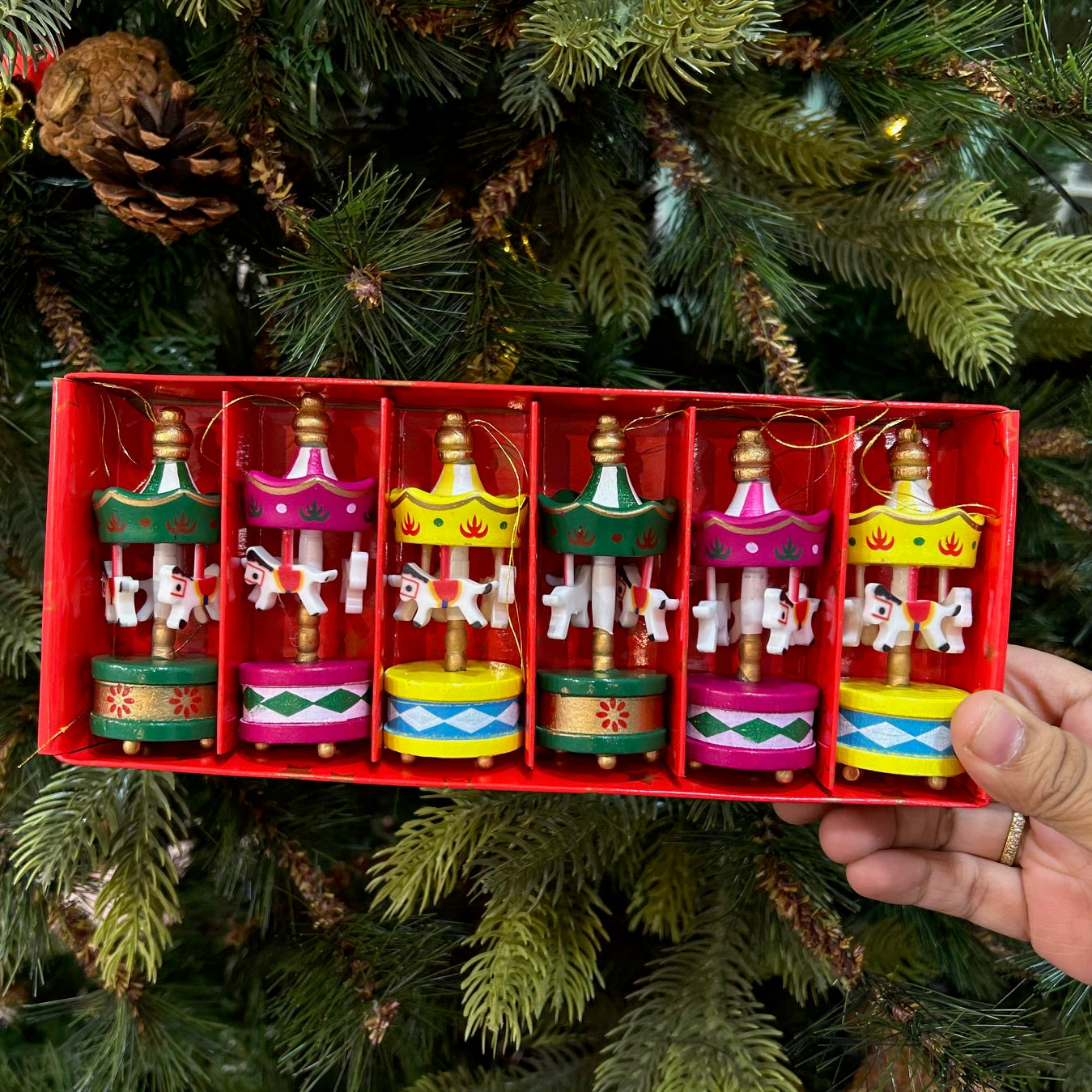 Whirlwind Wonder Carousel Ornaments - Set of 6