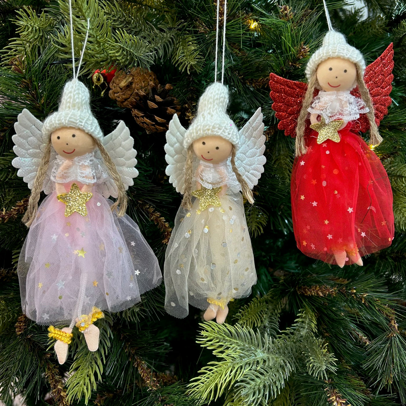 Angel Wings Ornaments - Set of 3