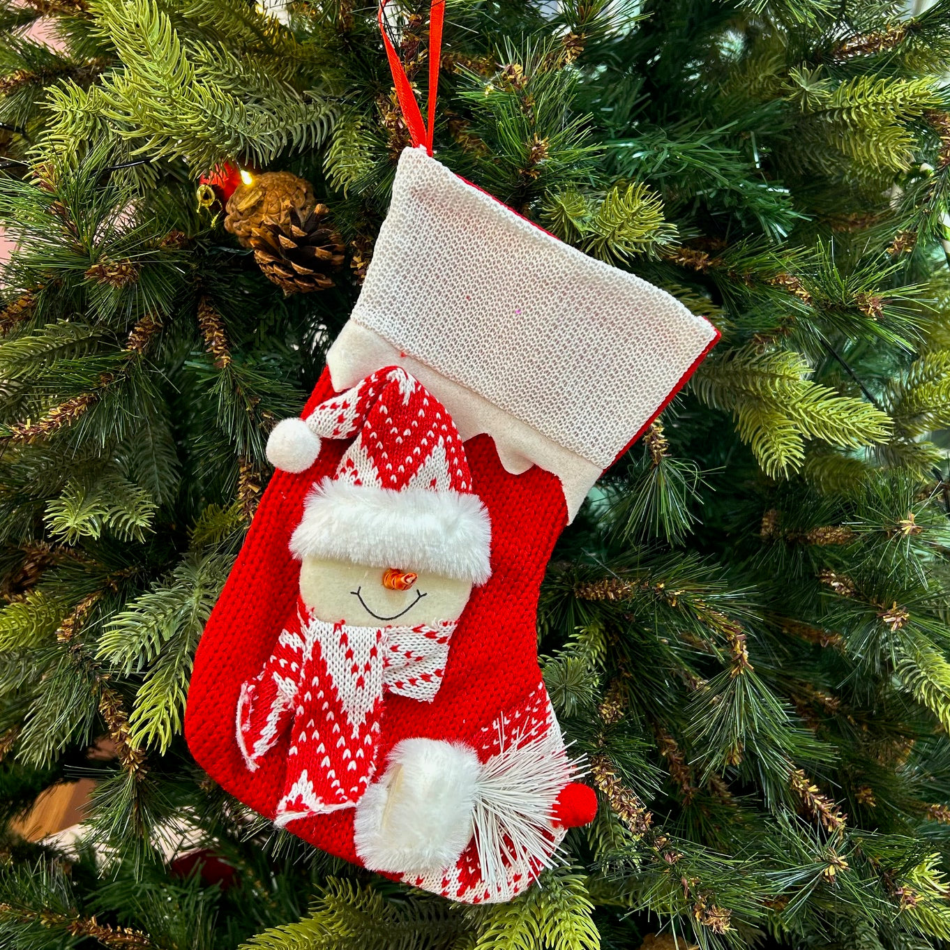 Crochet Comfort Mini Stocking - Snowman