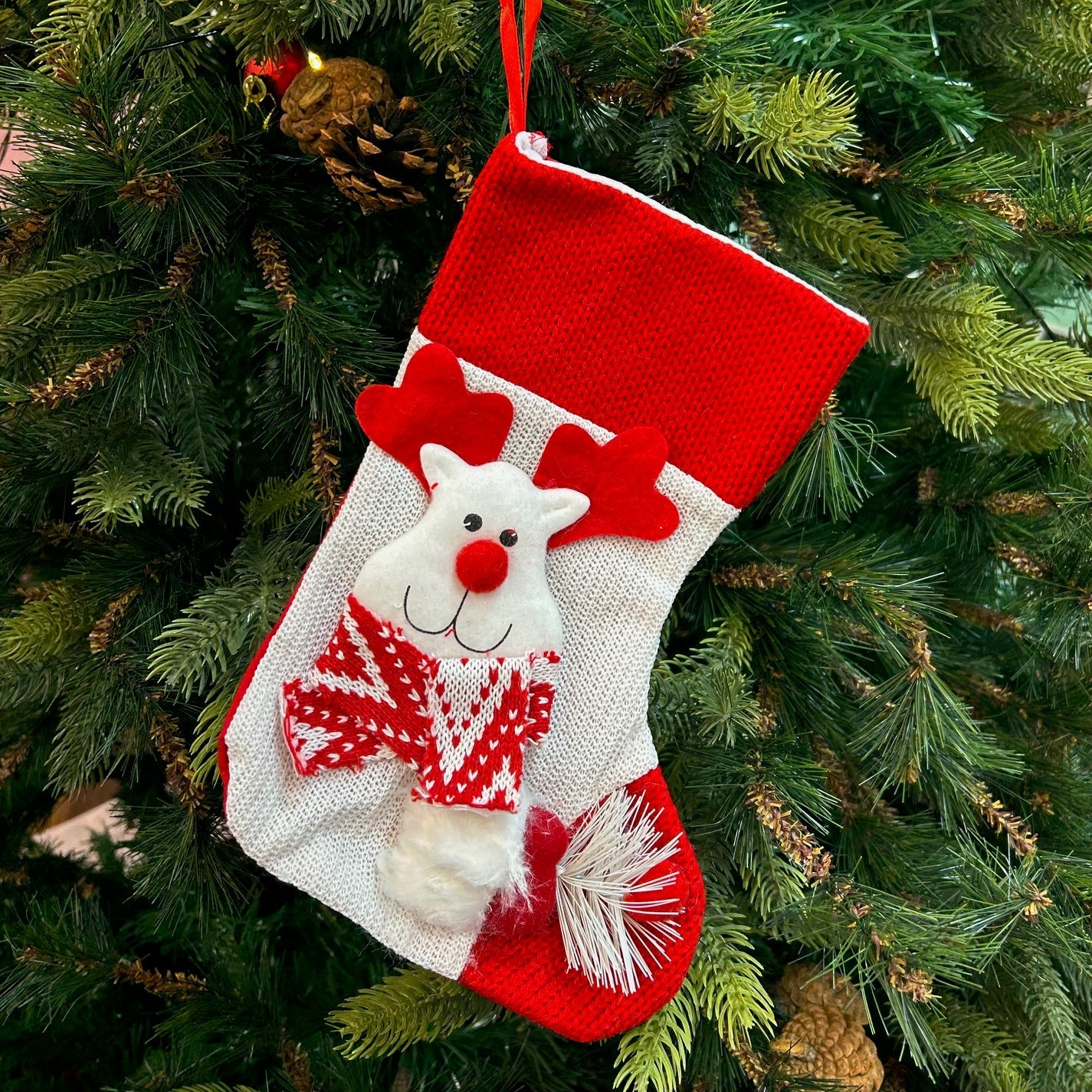 Crochet Comfort Mini Stocking - Reindeer