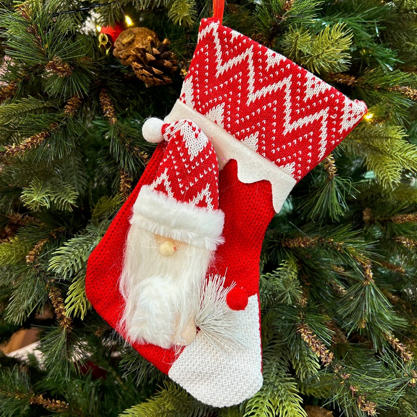 Crochet Comfort Mini Stocking - Santa