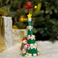 Festive Christmas Tree Candle Stand - Snowman