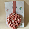 Handmade Crochet Floral Band Shaded Peach/Peach